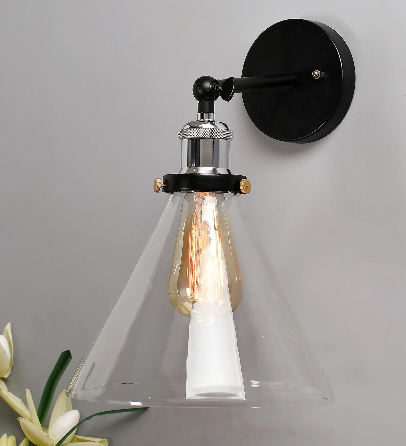 Hertz Black Metal Wall Sconces