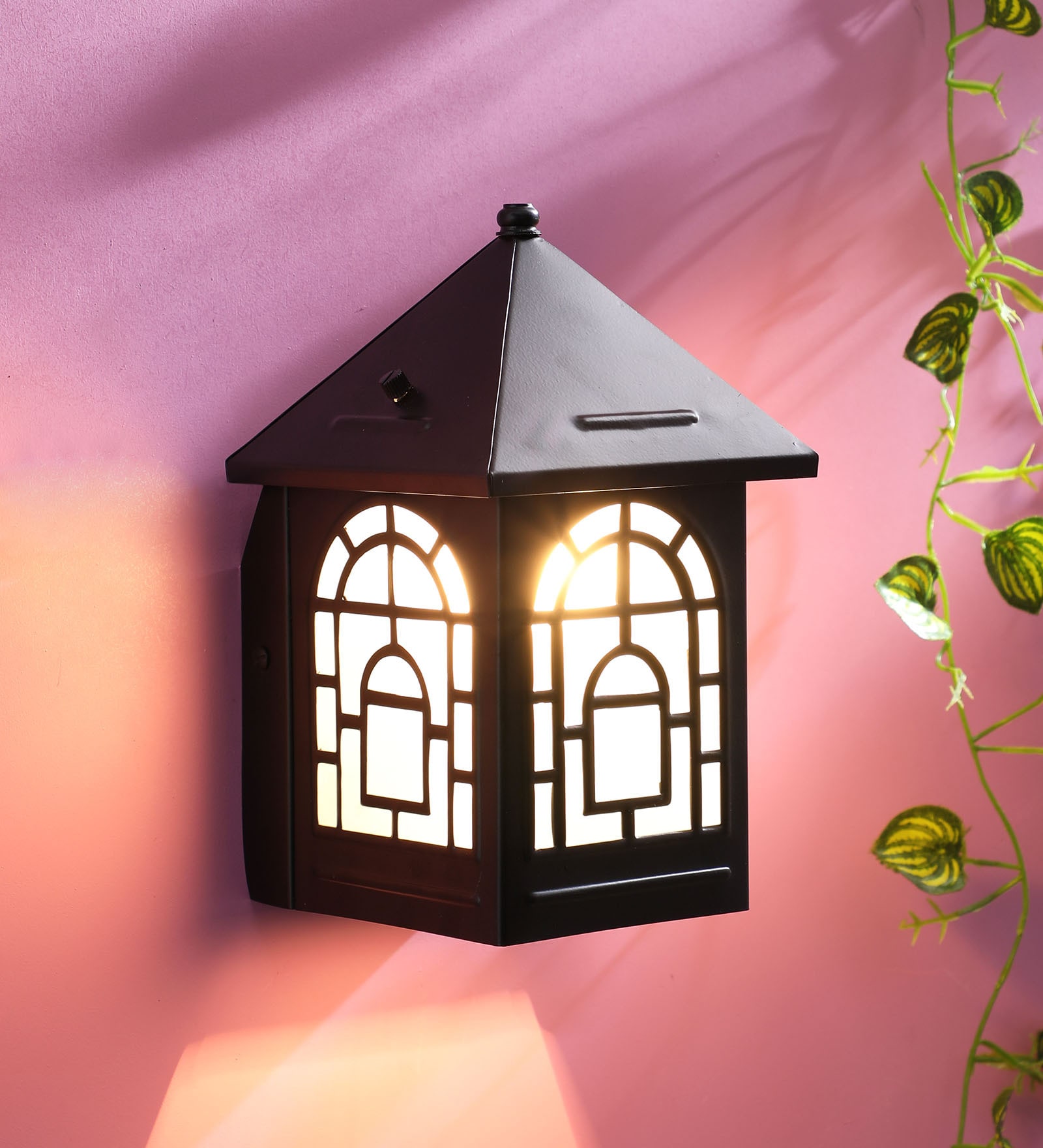 Kimmy Black Mild Steel Outdoor Wall Light