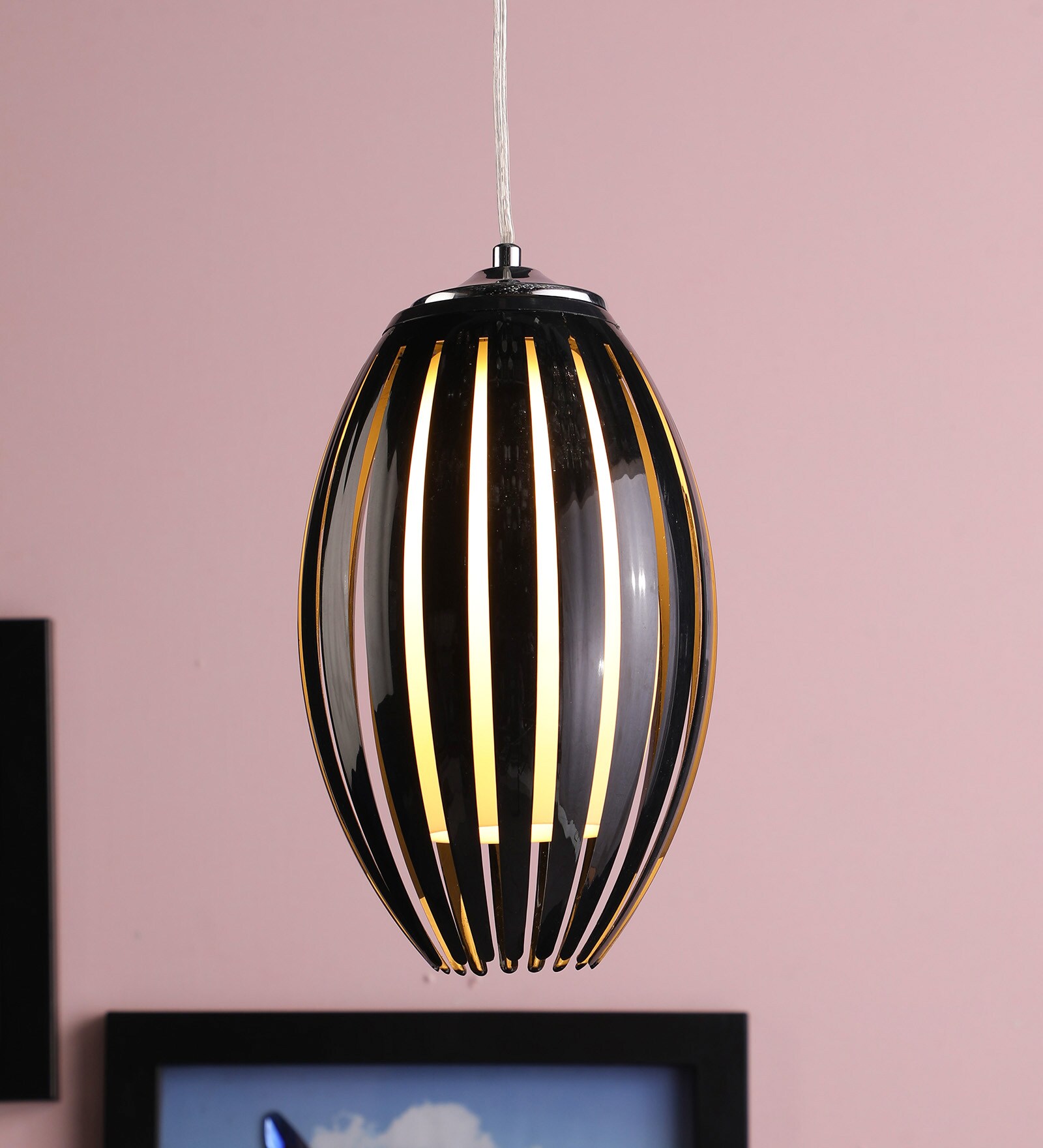 Buy Matrix Black Plastic Hanging Light by Stello at 30 OFF by Stello