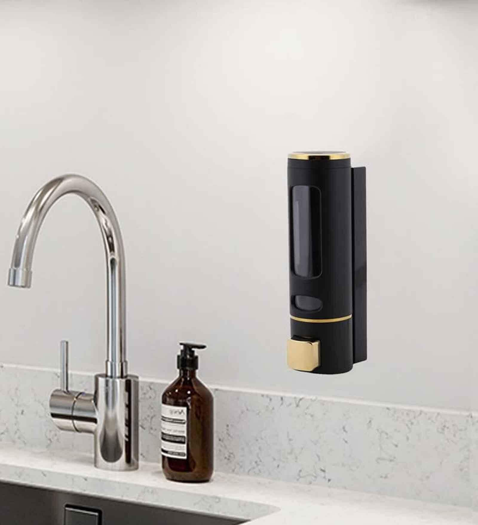 Black Plastic Soap Dispenser