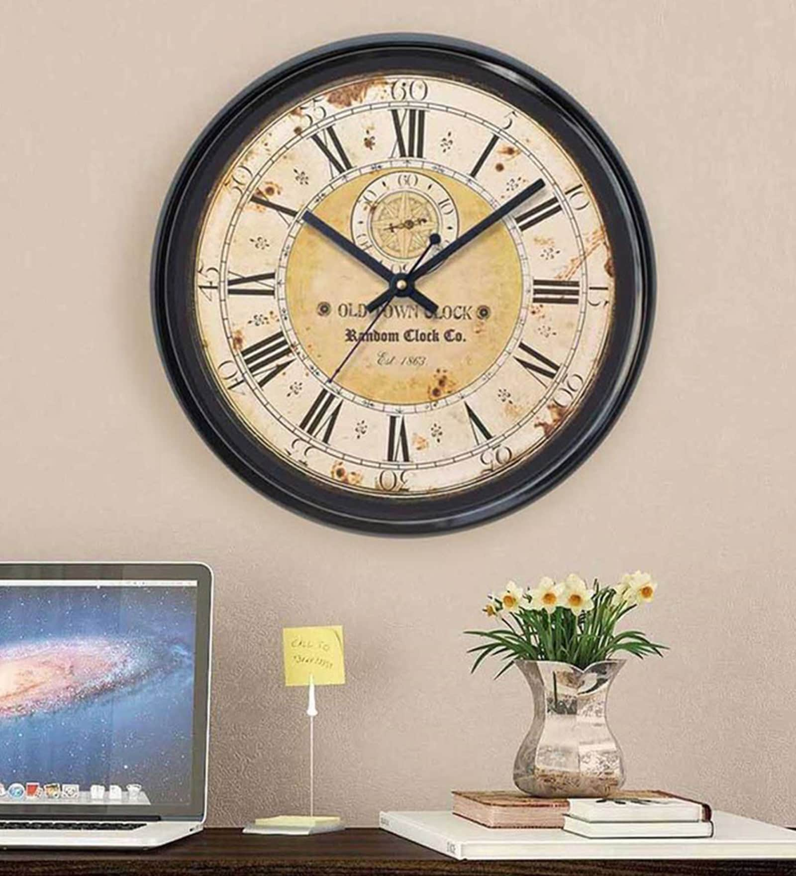 Buy Black Plastic Analog Wall Clock at 40% OFF by Random | Pepperfry