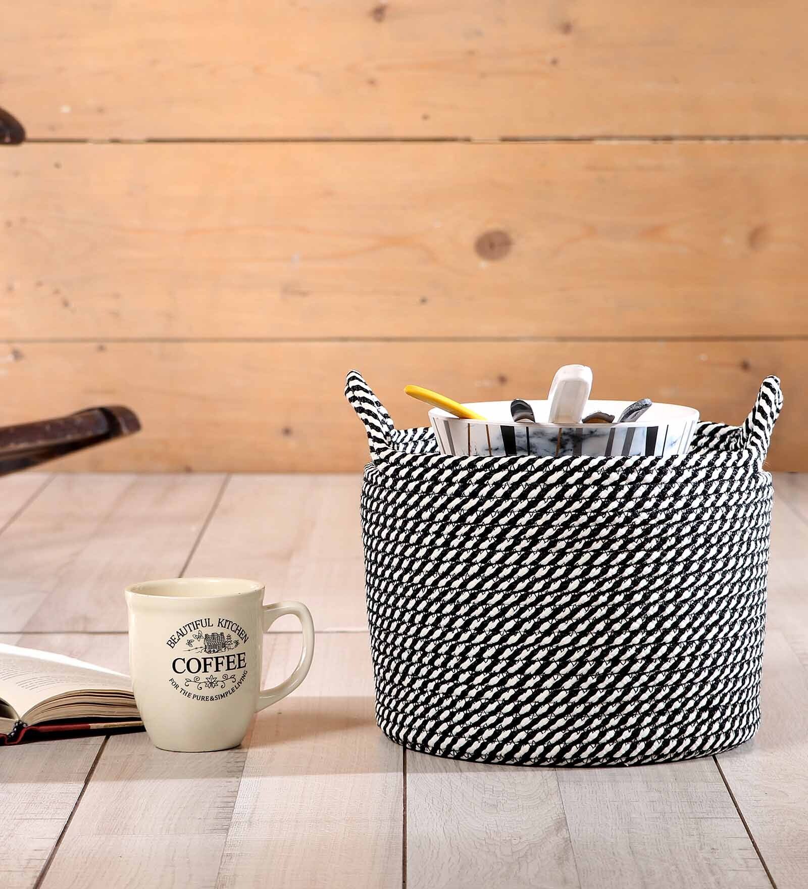 Black Polypropylene 52 Ltr (1Pc) Storage Basket