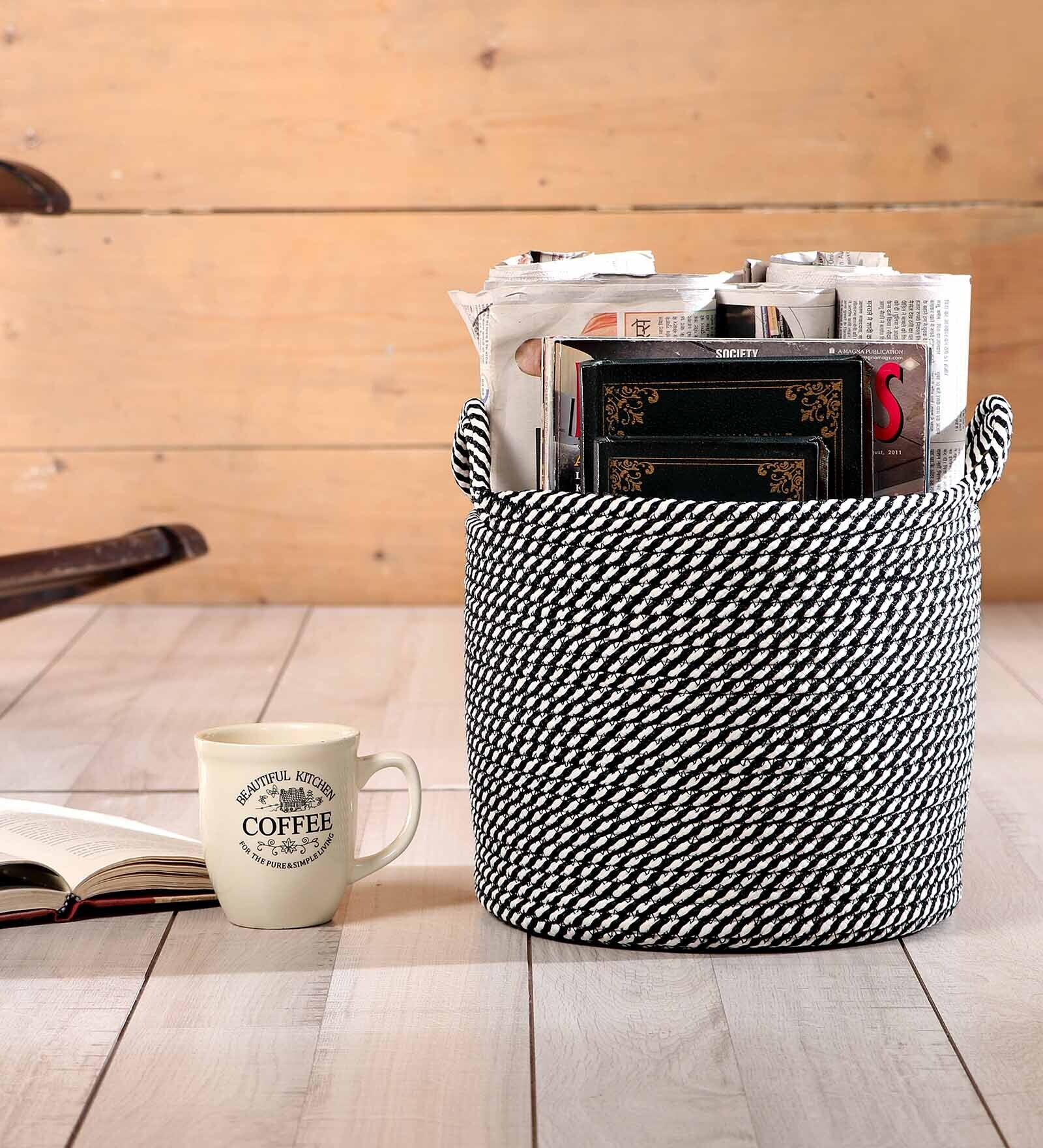 Black Polypropylene 52 Ltr (1Pc) Storage Basket