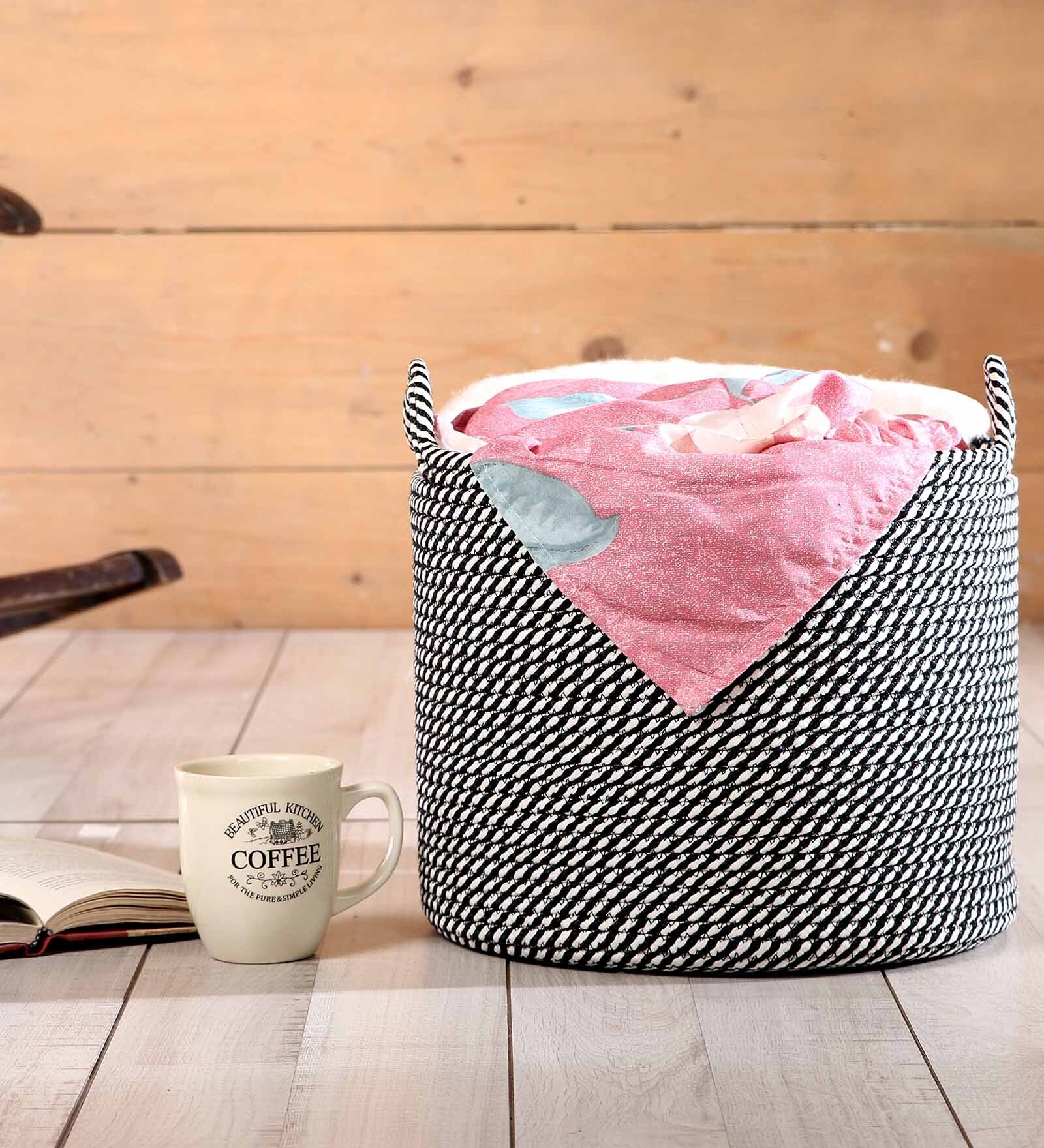 Black Polypropylene 52 Ltr (1Pc) Storage Basket