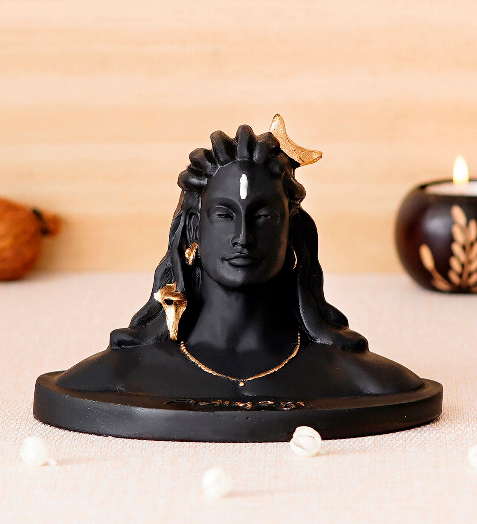 Lord Shiva Black Polyresin Idol