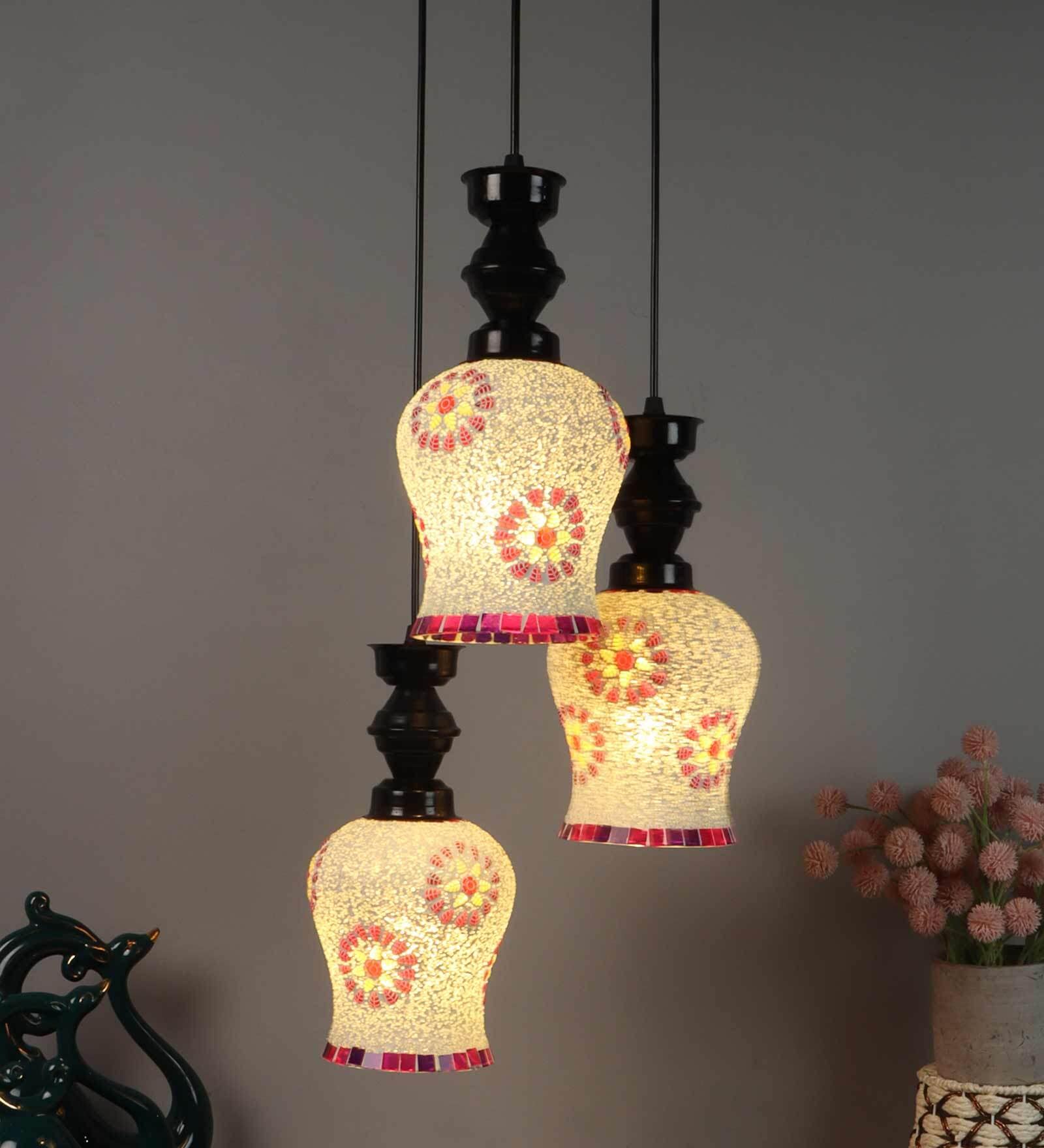 Alazne Black PVC Cluster Hanging Light