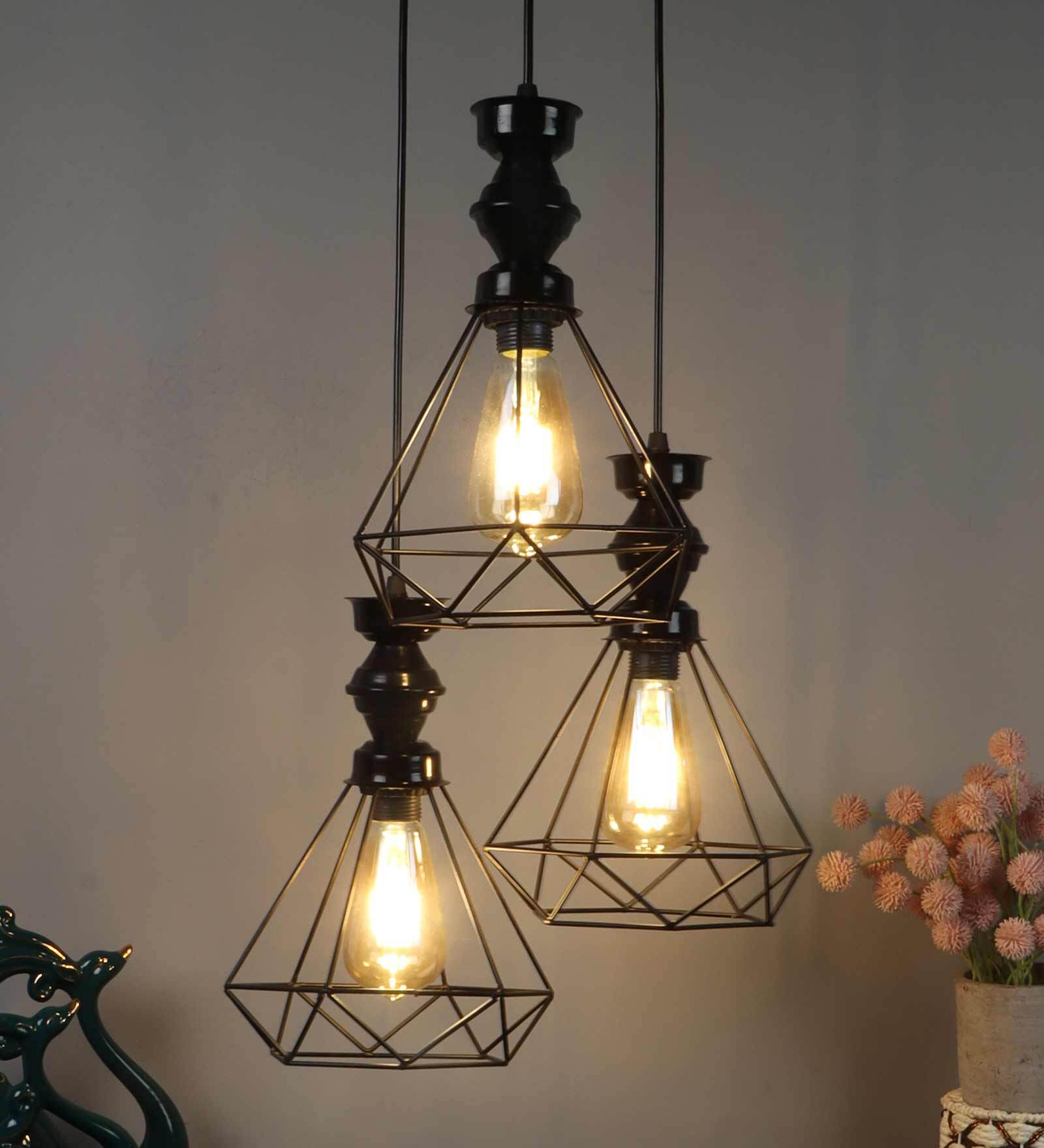 Isola Black PVC Cluster Hanging Light
