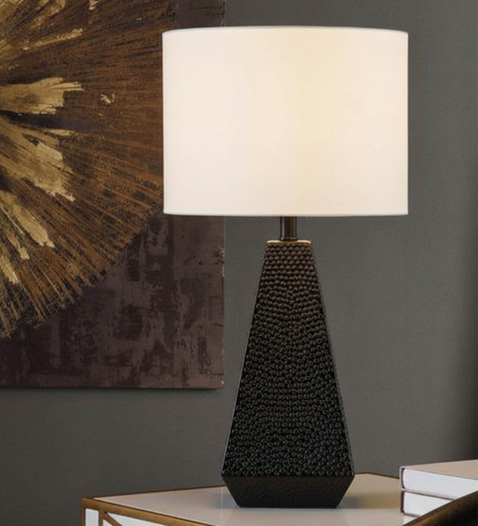 Black Resin Noir Prestige Luxe Table Lamp