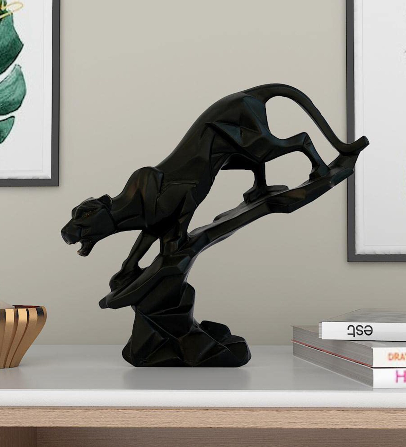 Buy Black Resin Panther Figurine By Craft Emporio at 72 OFF by Craft