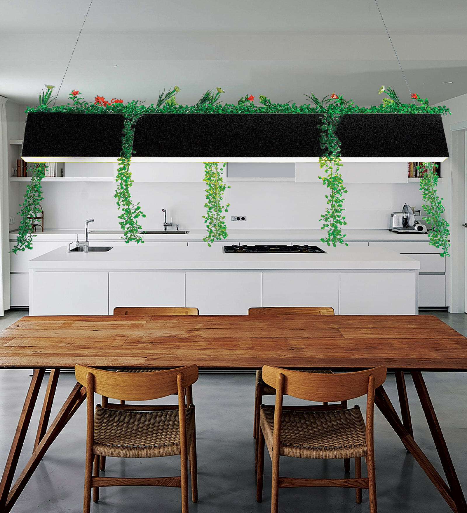 Mario Black Aluminium & Acyrlic LED Ceiling Lights