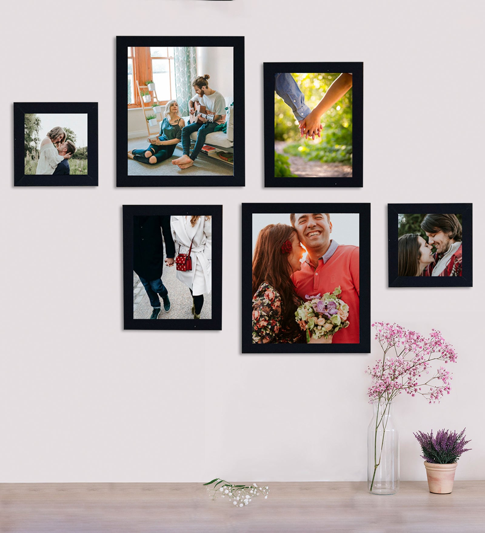 Buy Victoria Set Of 6 Black Wood Collage Photo Frames at 8% OFF by Art ...