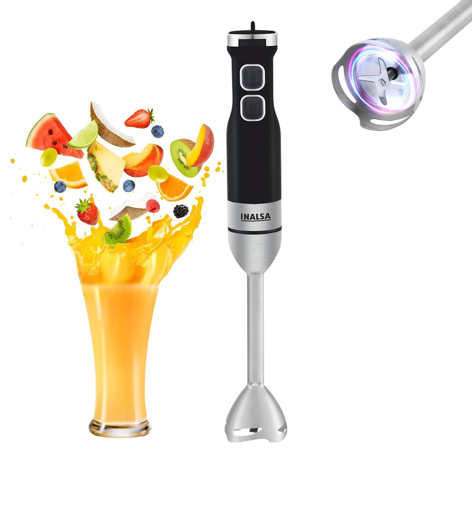 Black Stainless Steel Hand Blender
