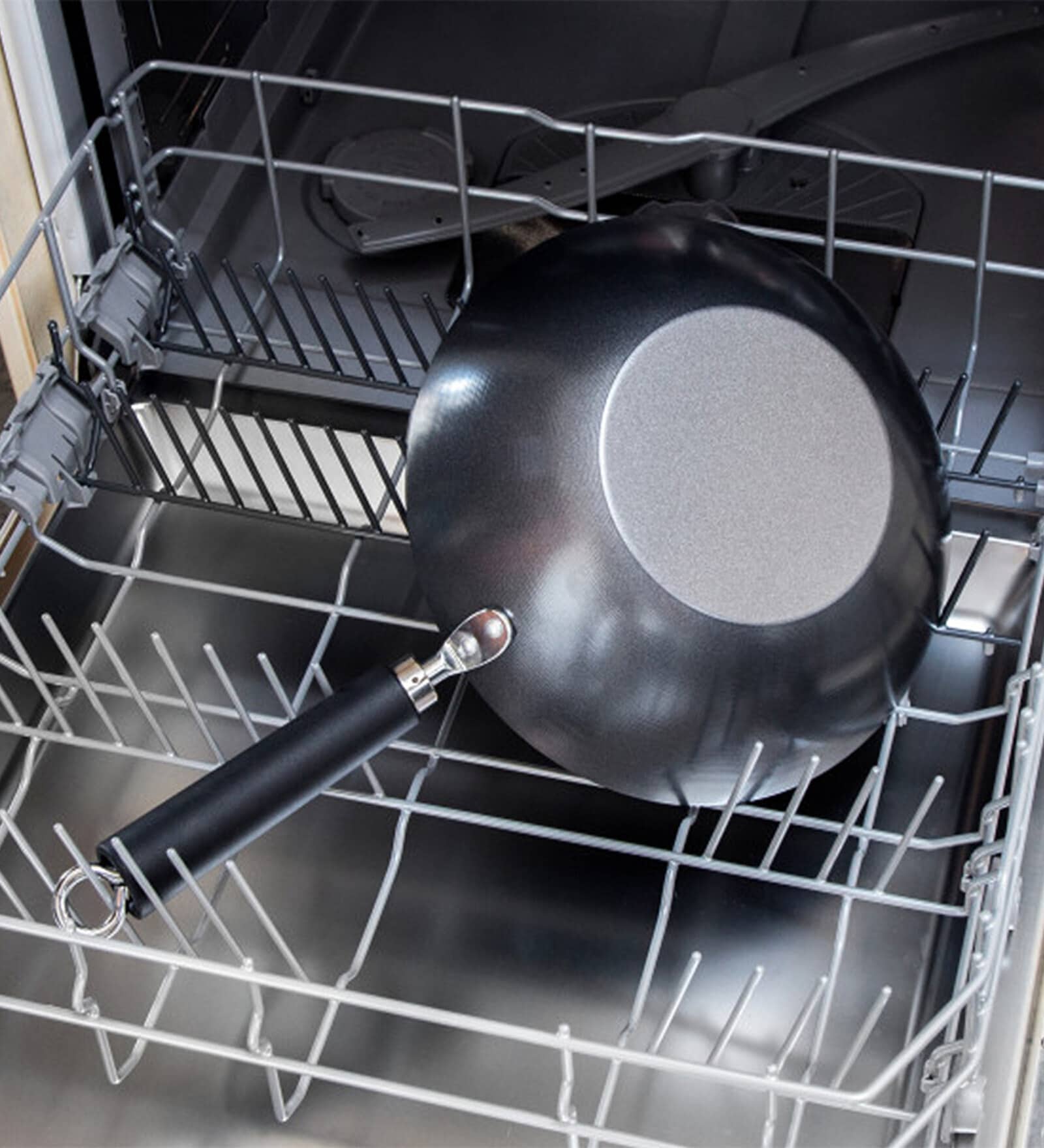 Excellence Induction Friendly Black Stainless Steel Wok