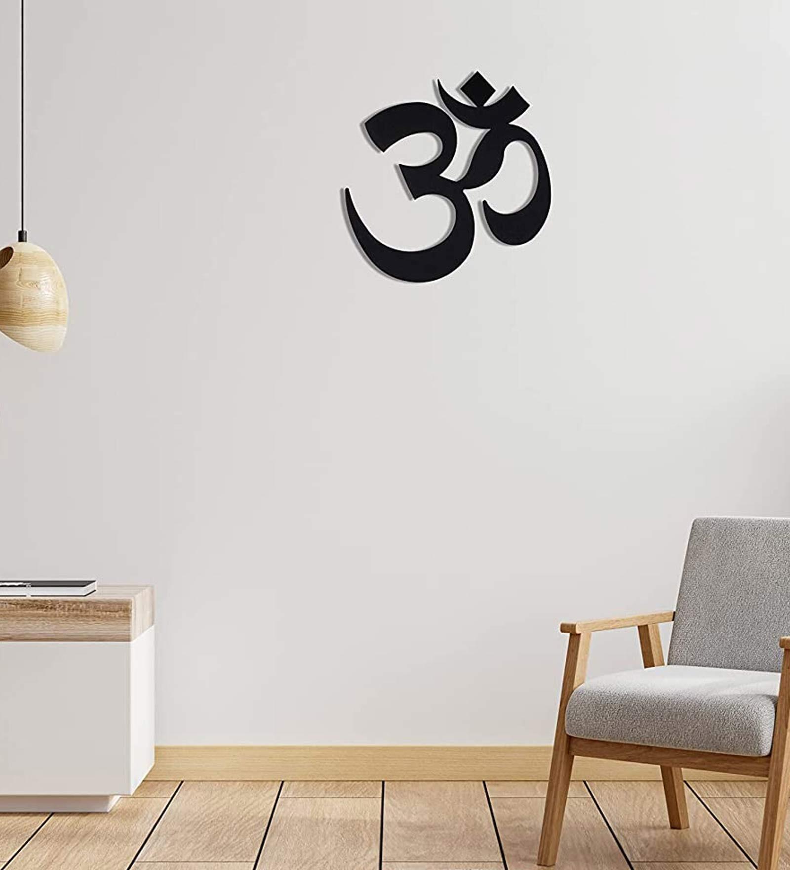 Black Steel Om Wall Art