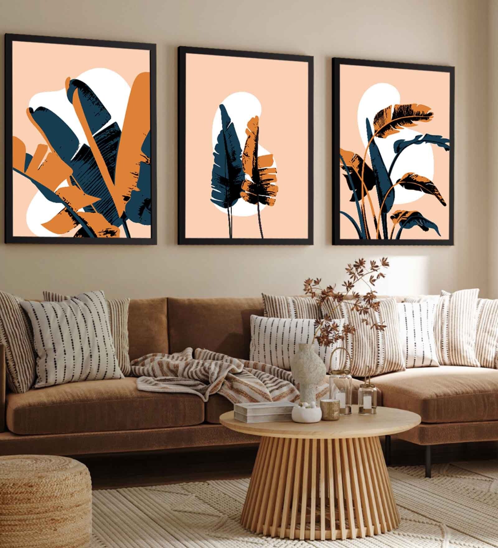 Multicolour Synthetic Wood (Set of 3) Art Panels