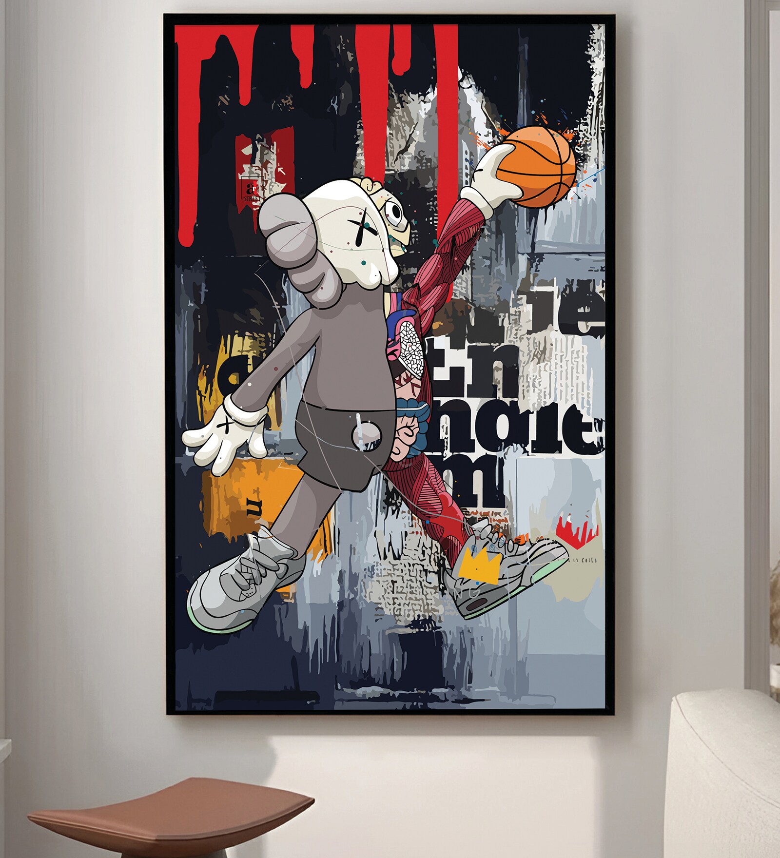 Multicolour Synthetic Wood Art Print
