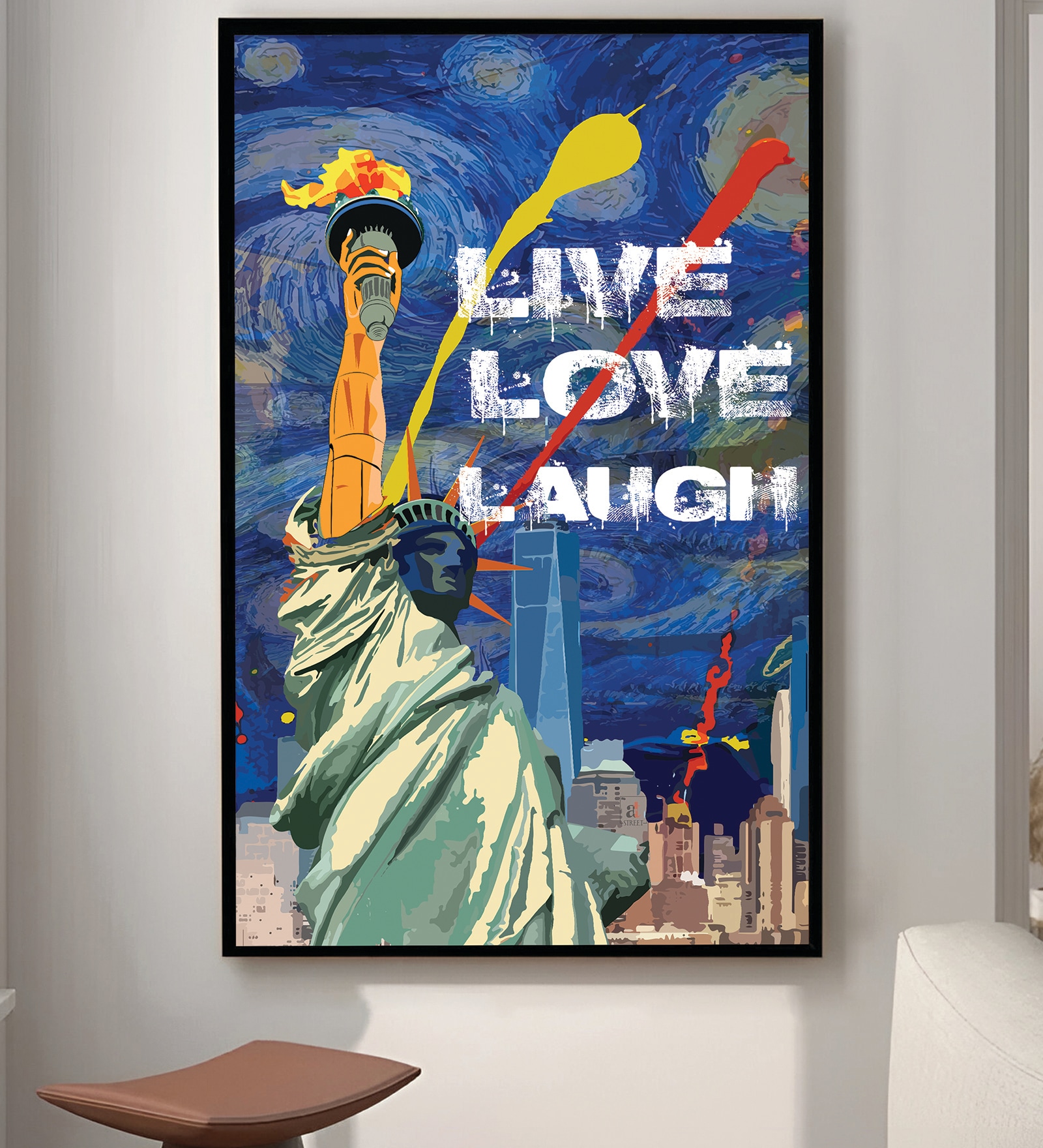 Multicolour Synthetic Wood Art Print