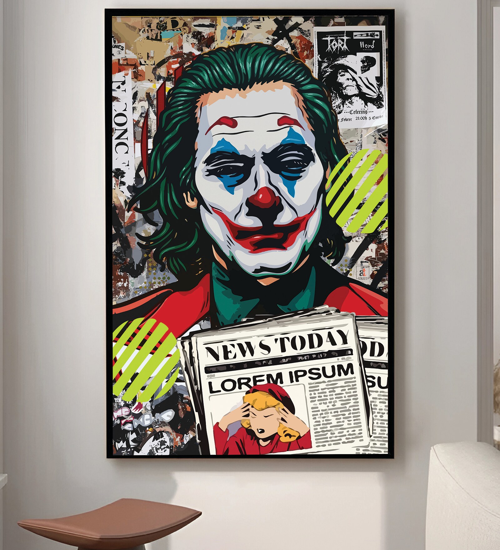 Multicolour Synthetic Wood Art Print