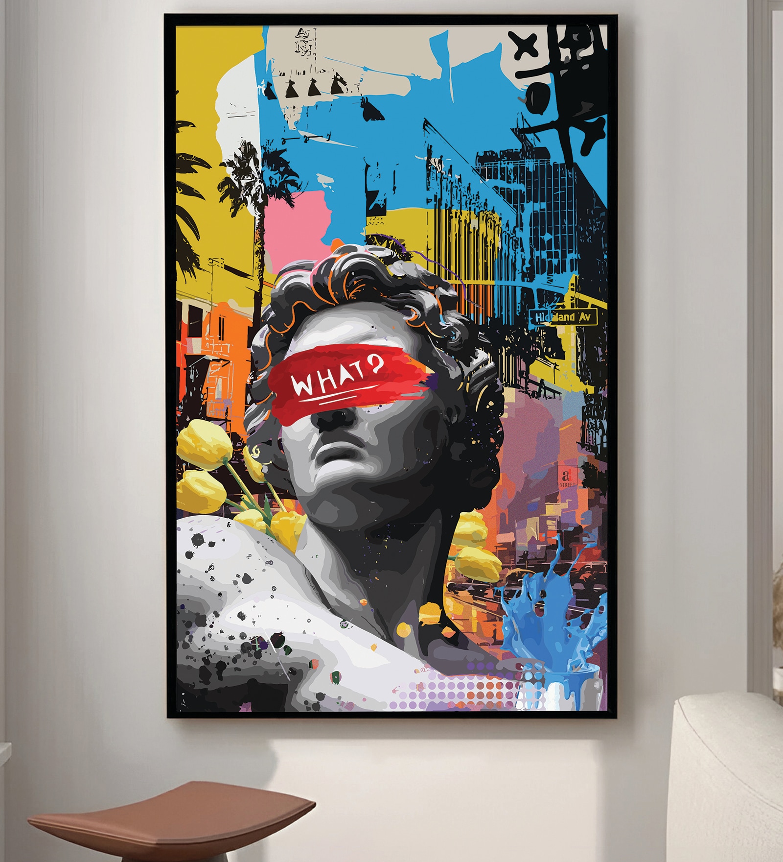 Multicolour Synthetic Wood Art Print