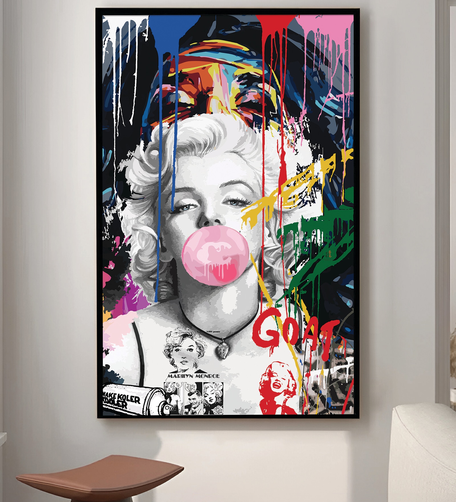 Multicolour Synthetic Wood Art Print