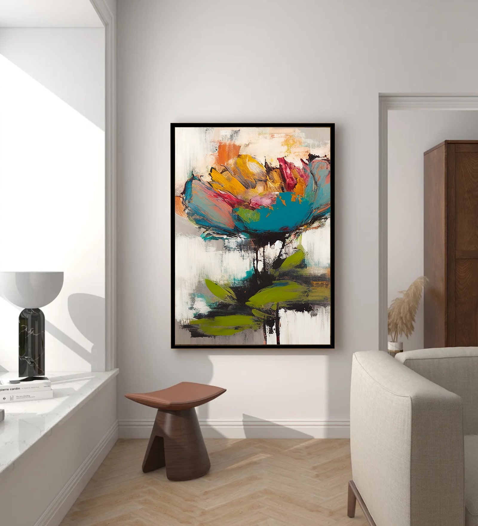 Multicolour Synthetic Wood Art Print