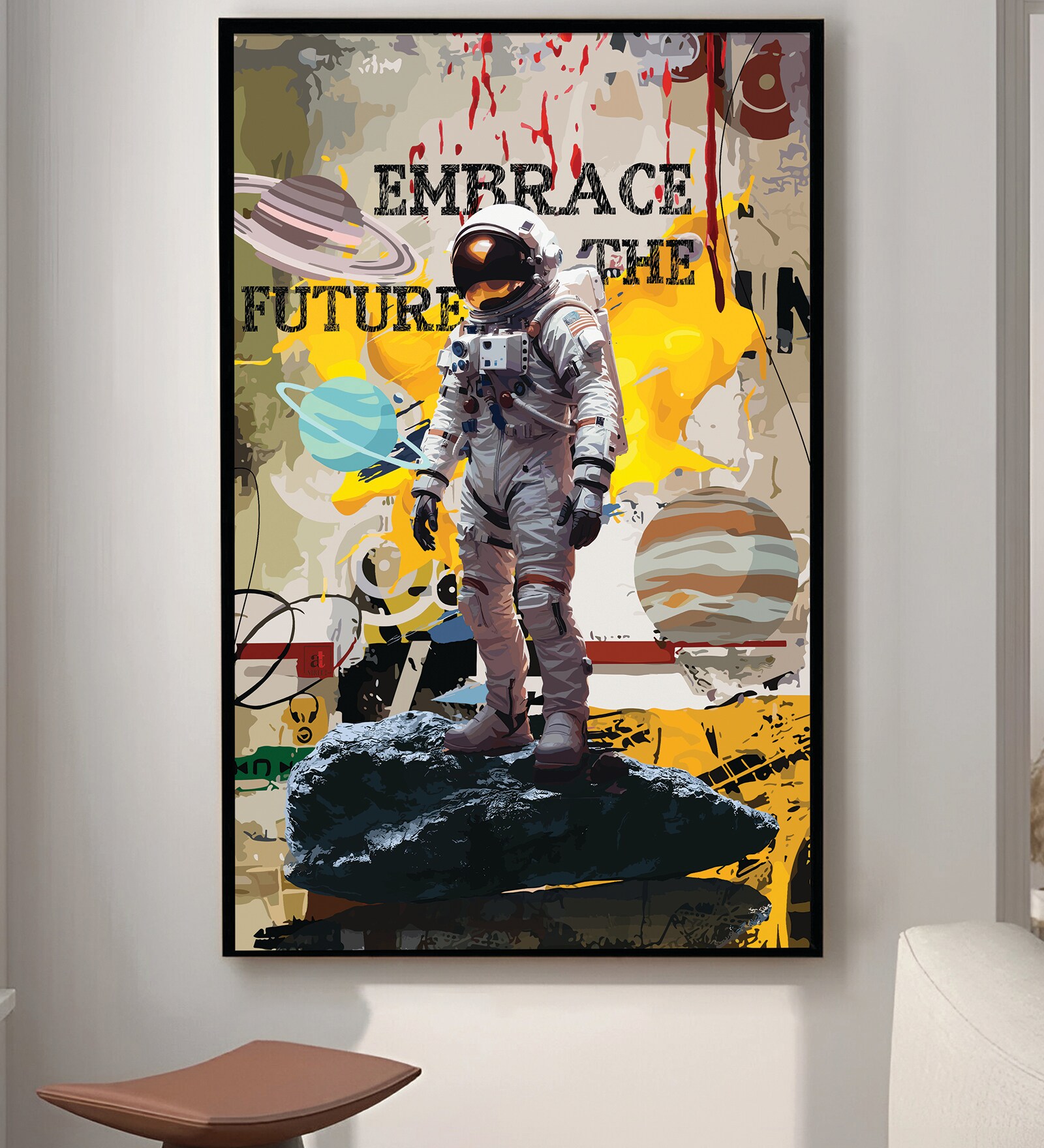 Multicolour Synthetic Wood Art Print