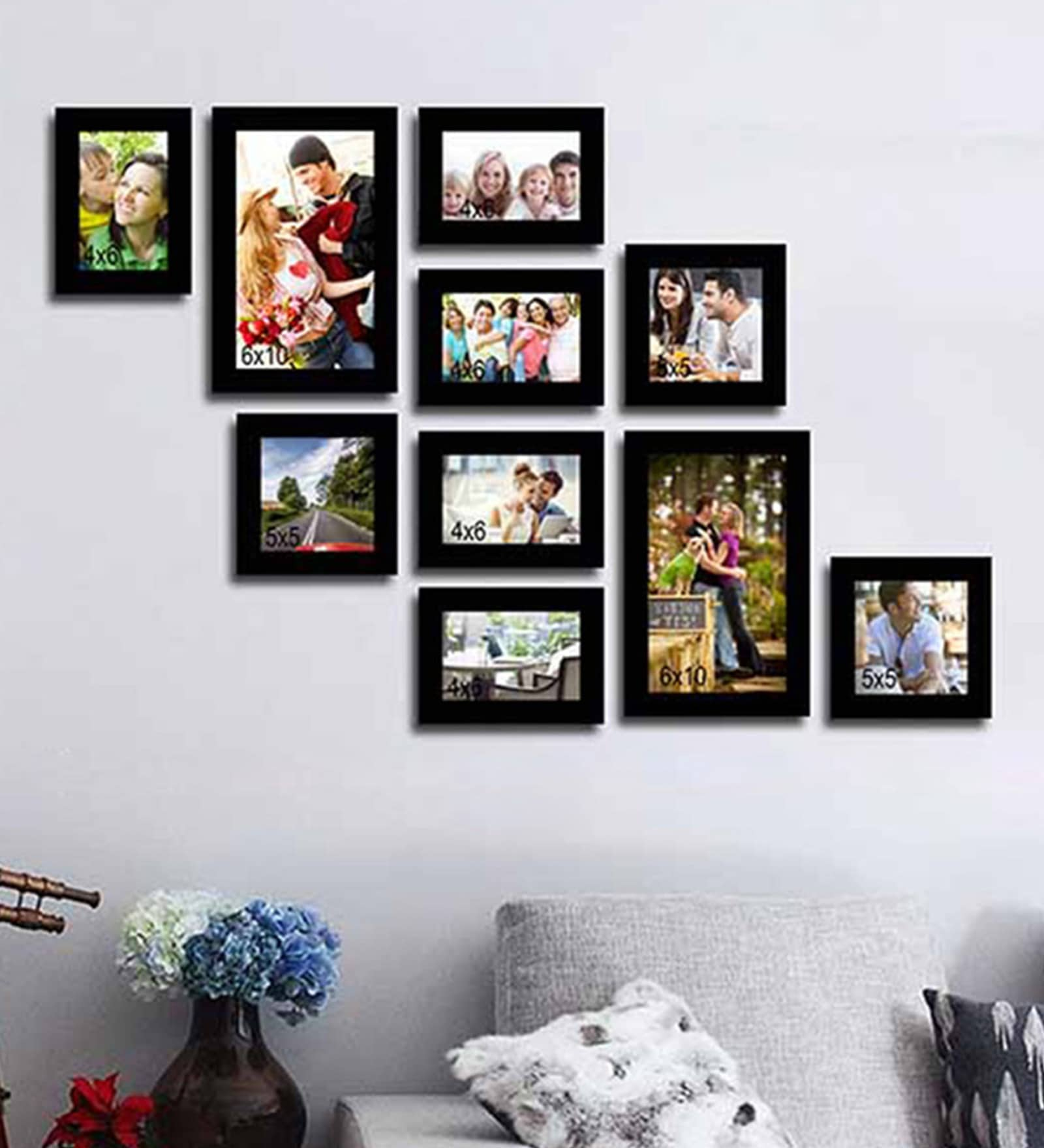 Buy Molly Set Of 10 Black Solid Wood Collage Photo Frames at 25% OFF by ...