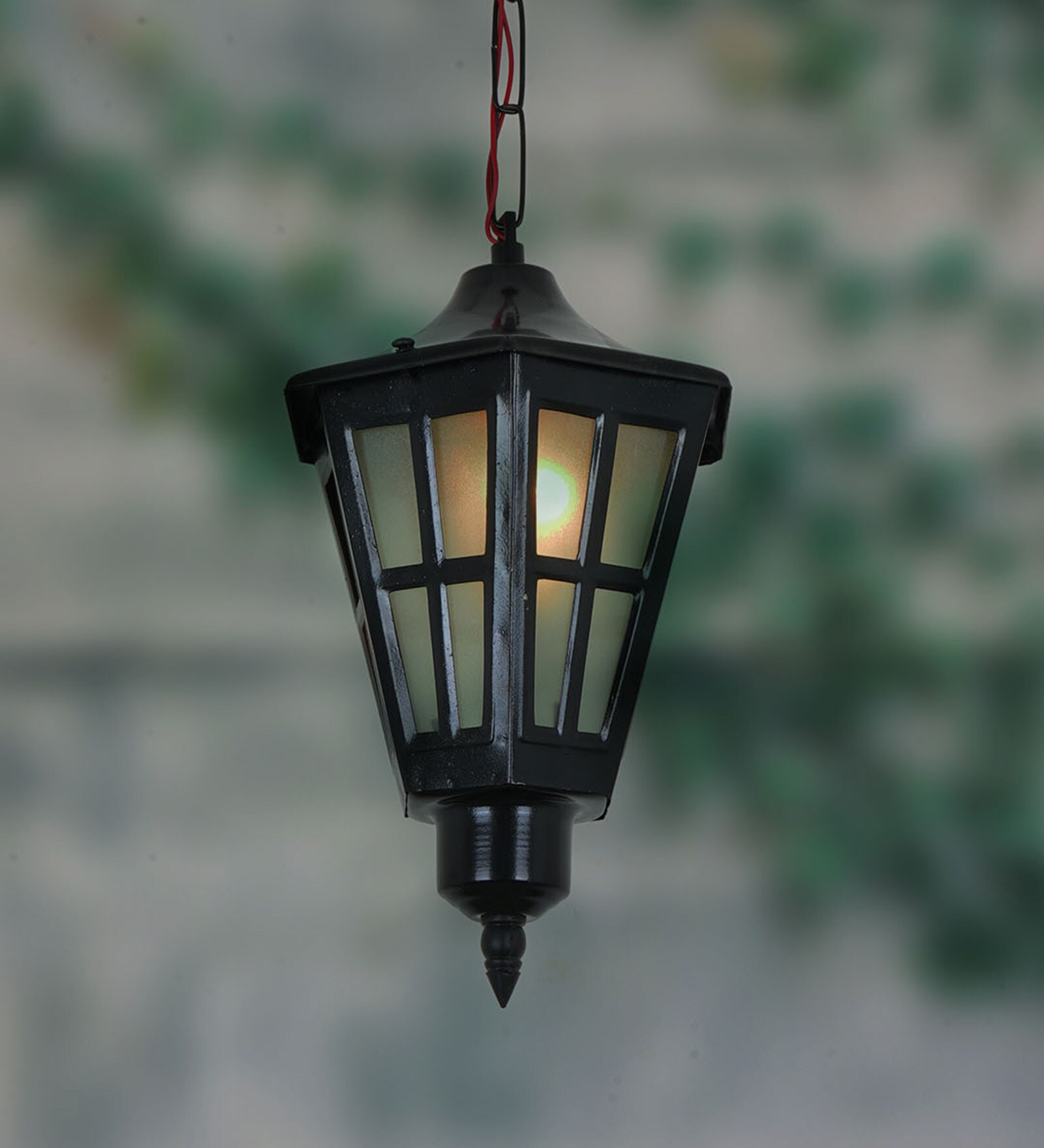 Black Victorian Single-light Steel Ceiling Pendant Hanging Light