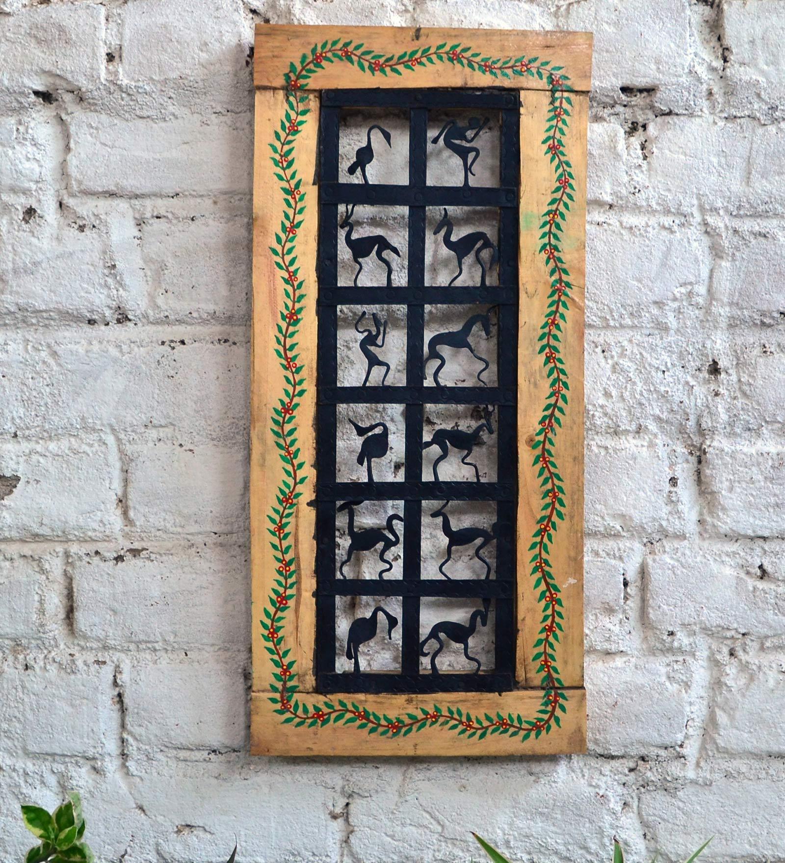 Wrought Iron Decorative Frame In Black Wall Art