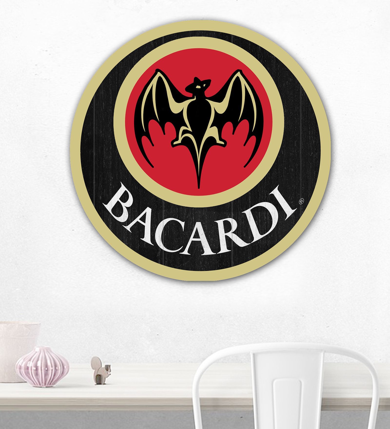 Black Wood & MDF Decorative Wall Plate