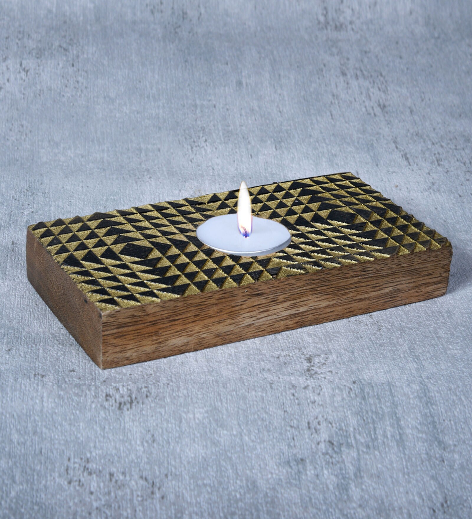 Buy Exemplary Rectangle Shape Black Wood Tea Light Holder at 43 OFF by Aangan India Pepperfry