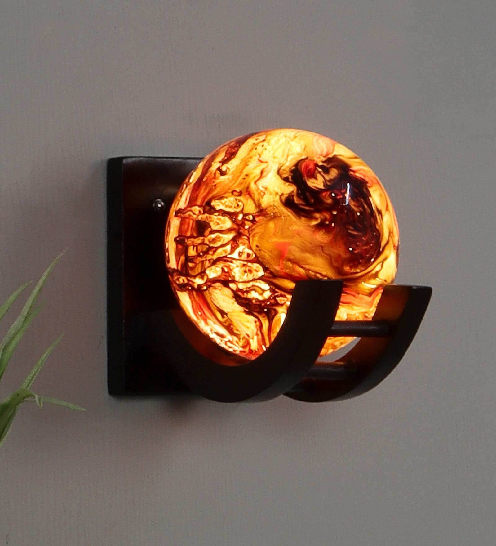 Euphoria Black Wood Wall Sconces