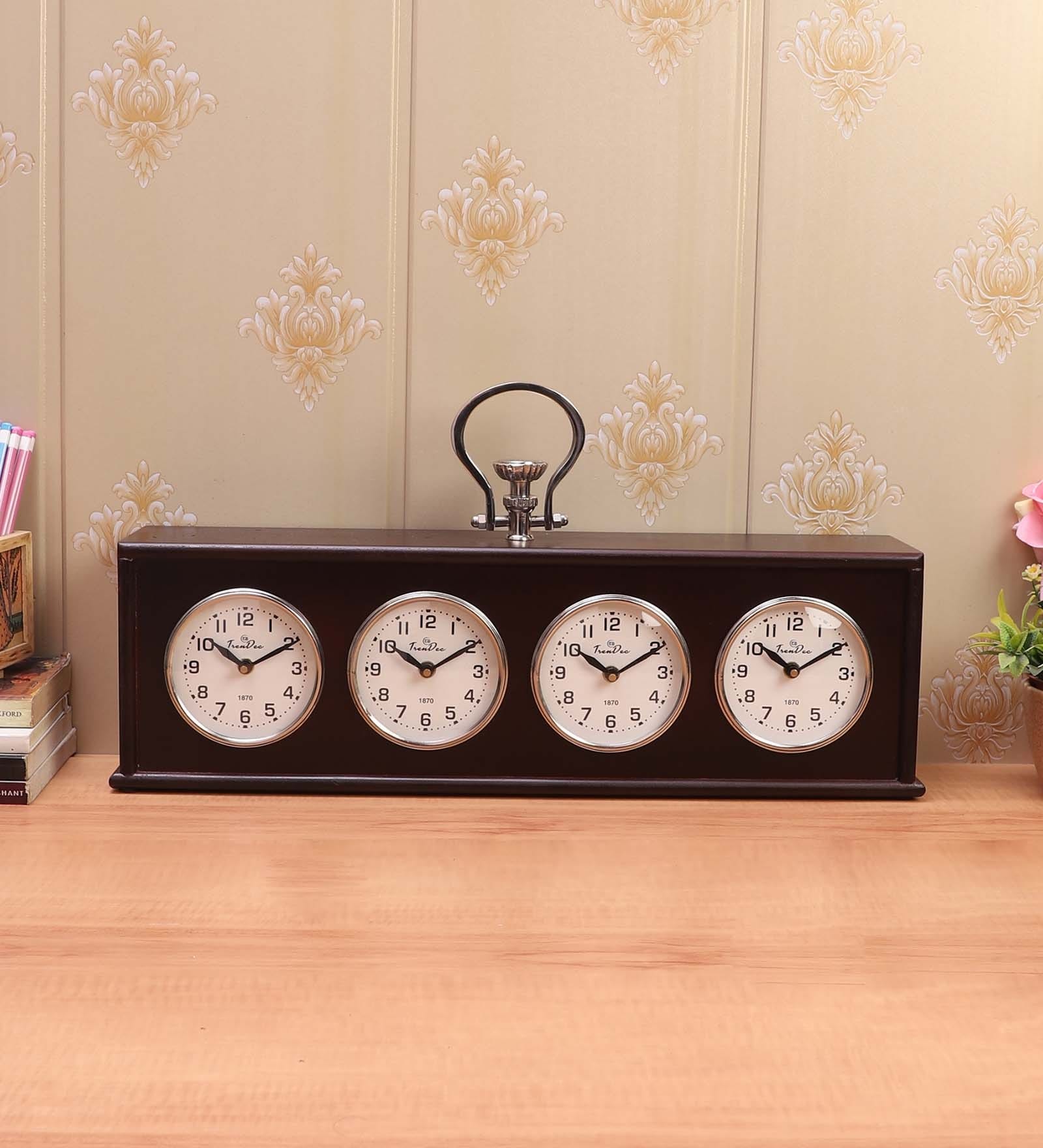 Black wooden timer clock