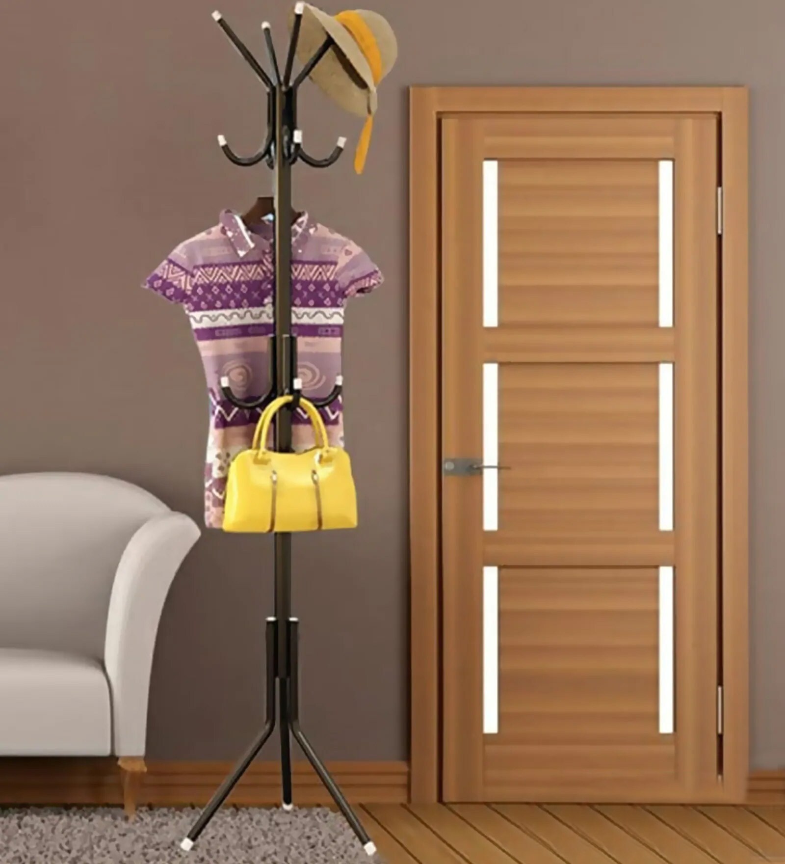 Buy Iron Black Coat Hanger by Klaxon Online Coat Stands Coat Stands