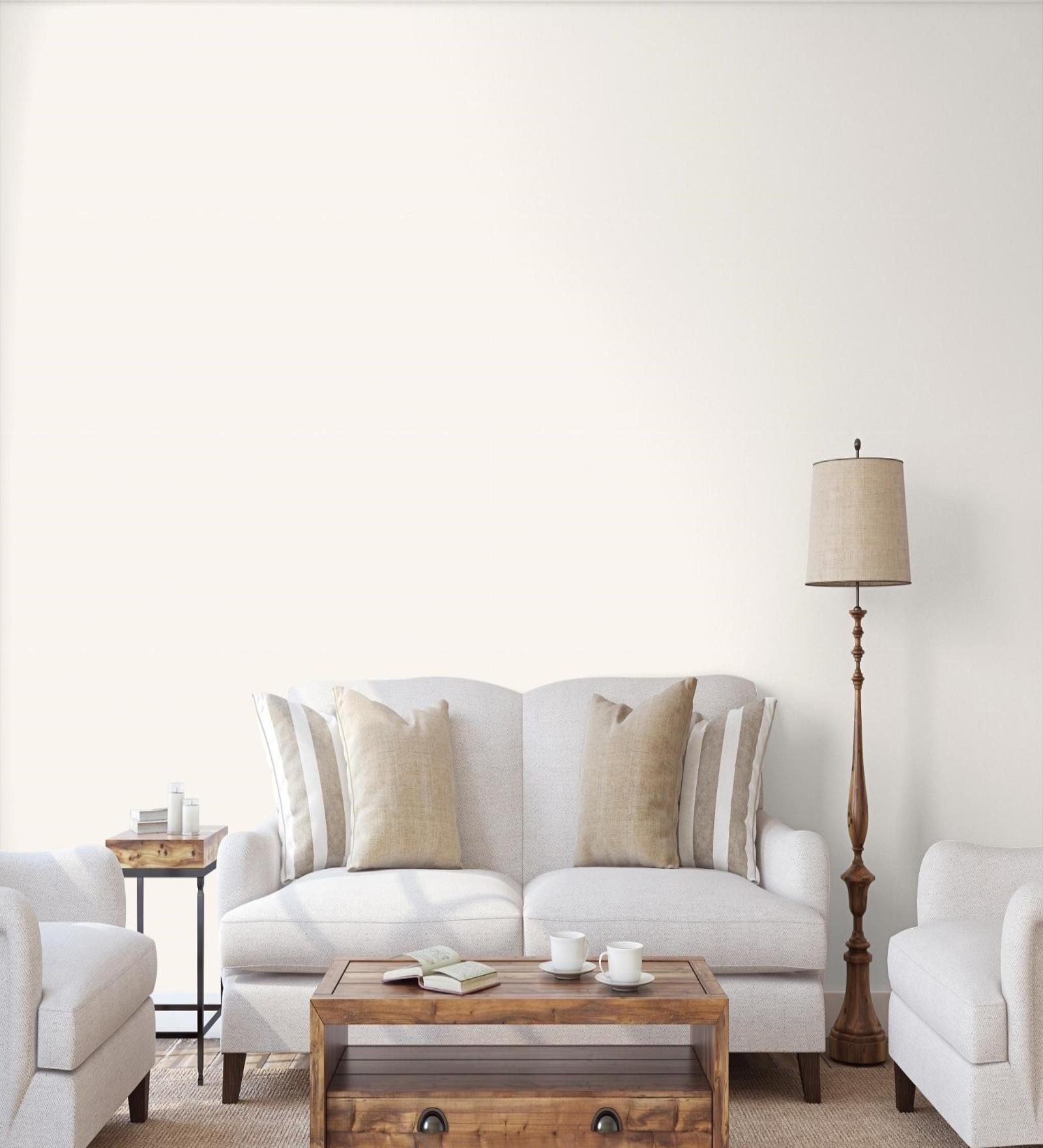 Blanc White PVC High Wash Resistant Wallpaper Roll