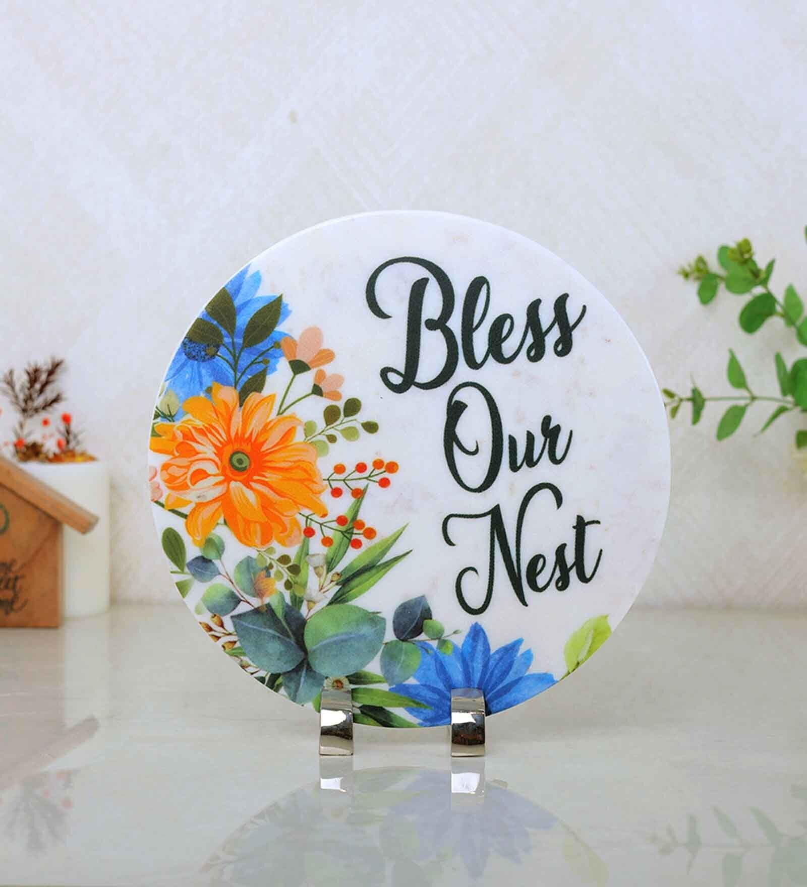 Bless Out Nest Multicolour Marble Showpiece