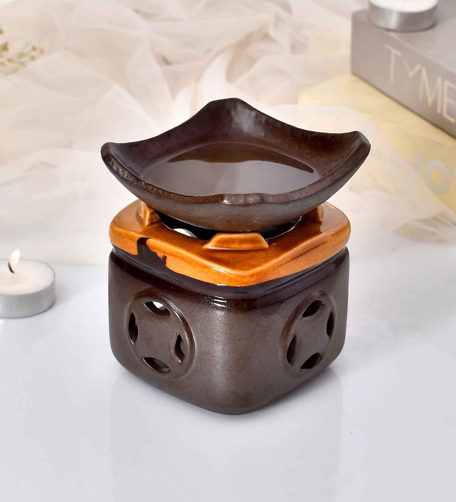 Buy Blissful Brown Ceramic Oil Diffuser at 60% OFF by Tayhaa | Pepperfry