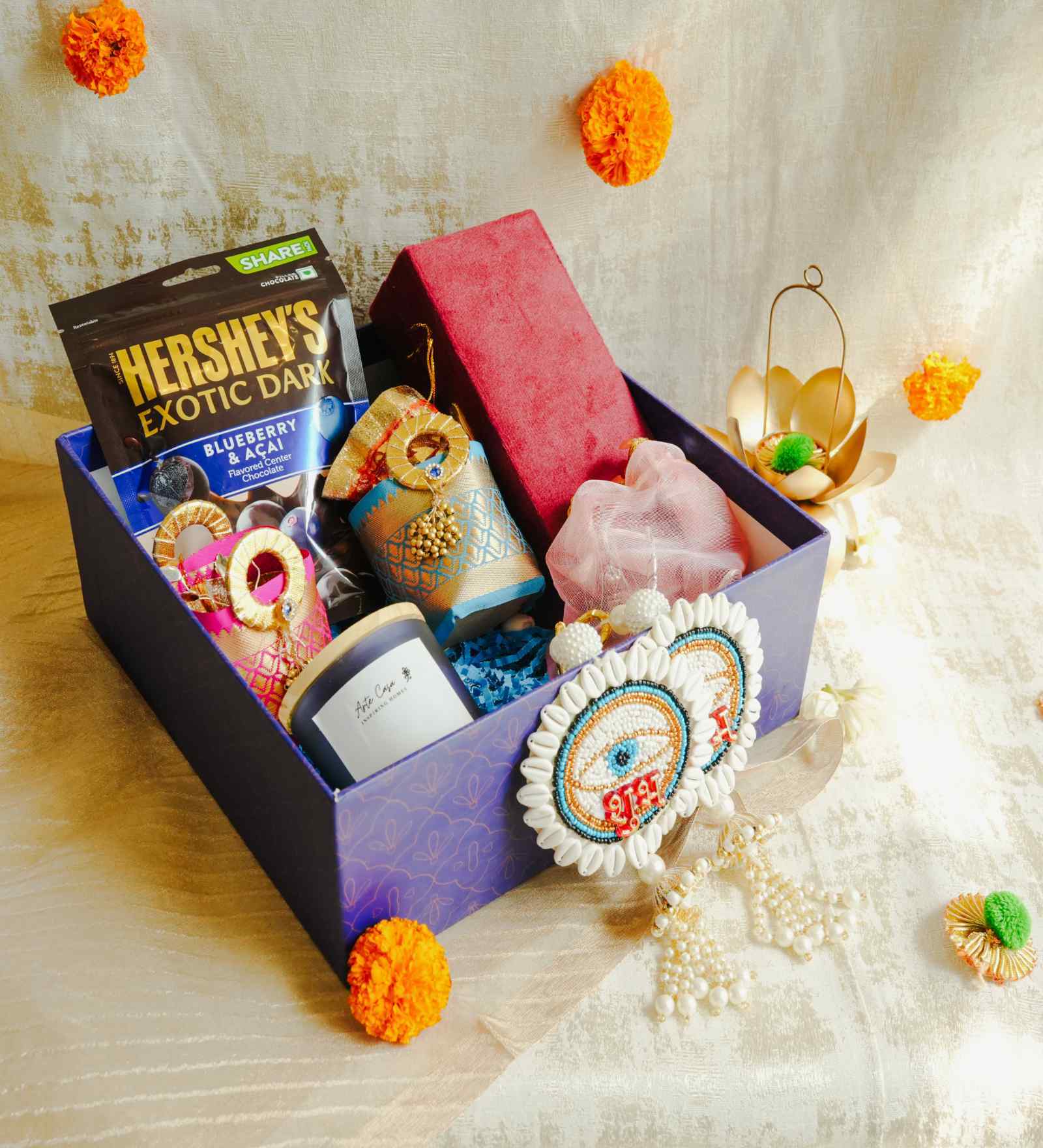 Blissful Silver Basket Diwali Hamper