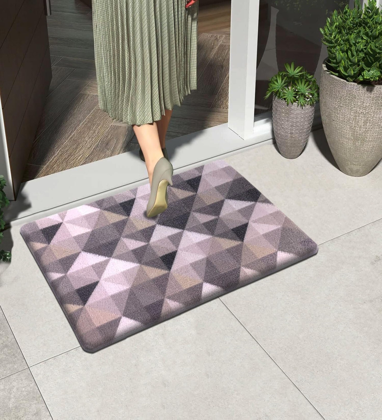 Block PVC 16x24 Inches Anti Skid Door Mat