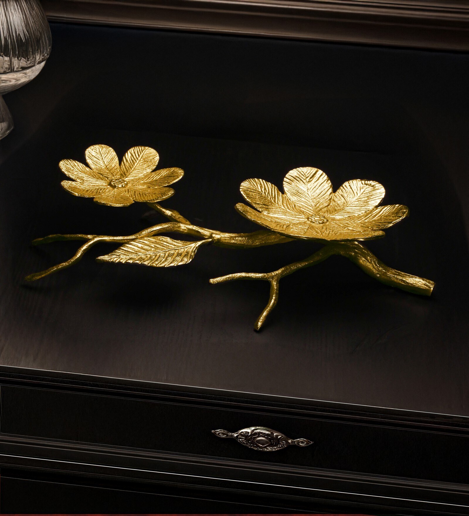 Dual Blossom Platter(Gold)