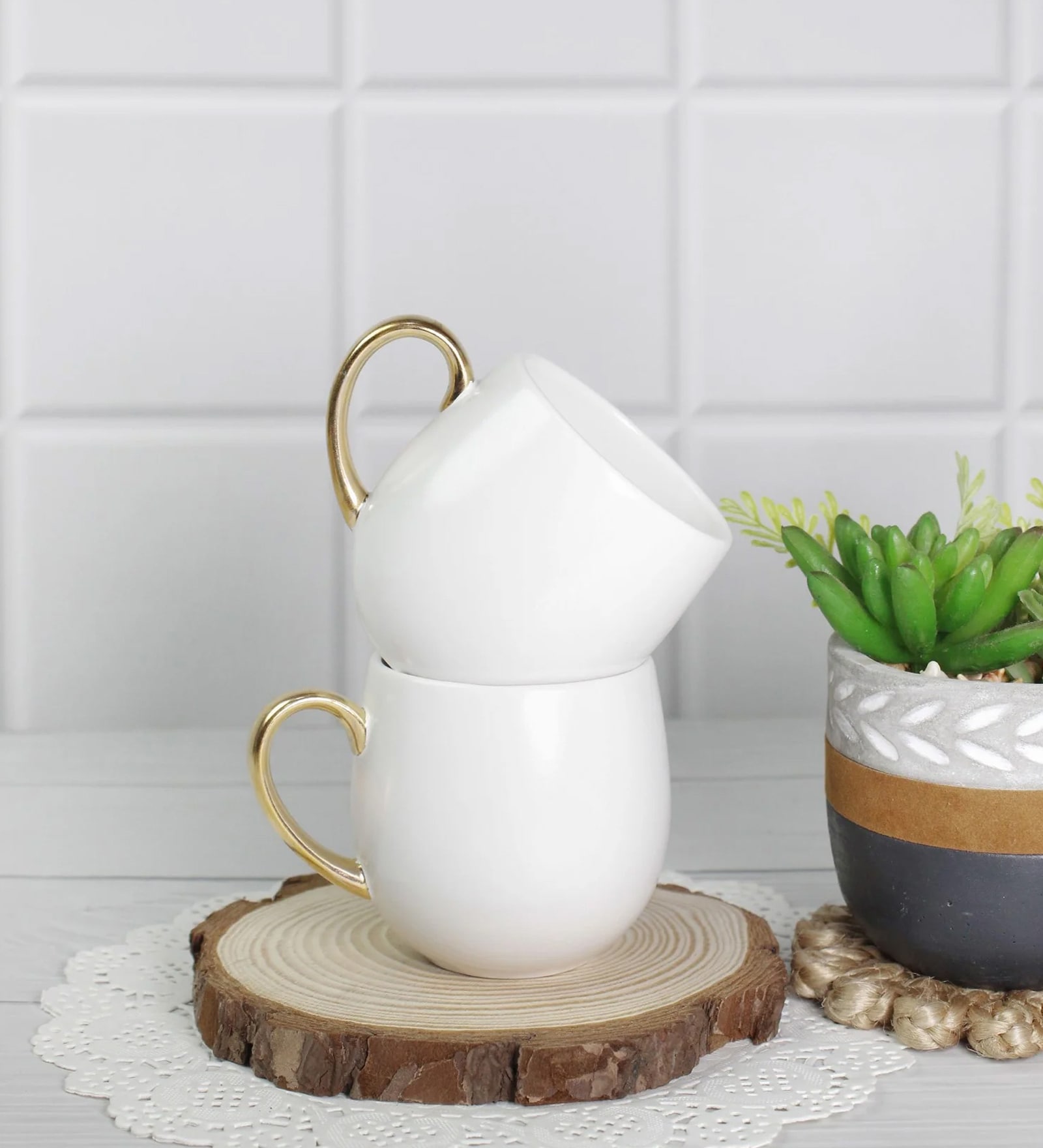 Bloom Mug 180ml Set of 2 White