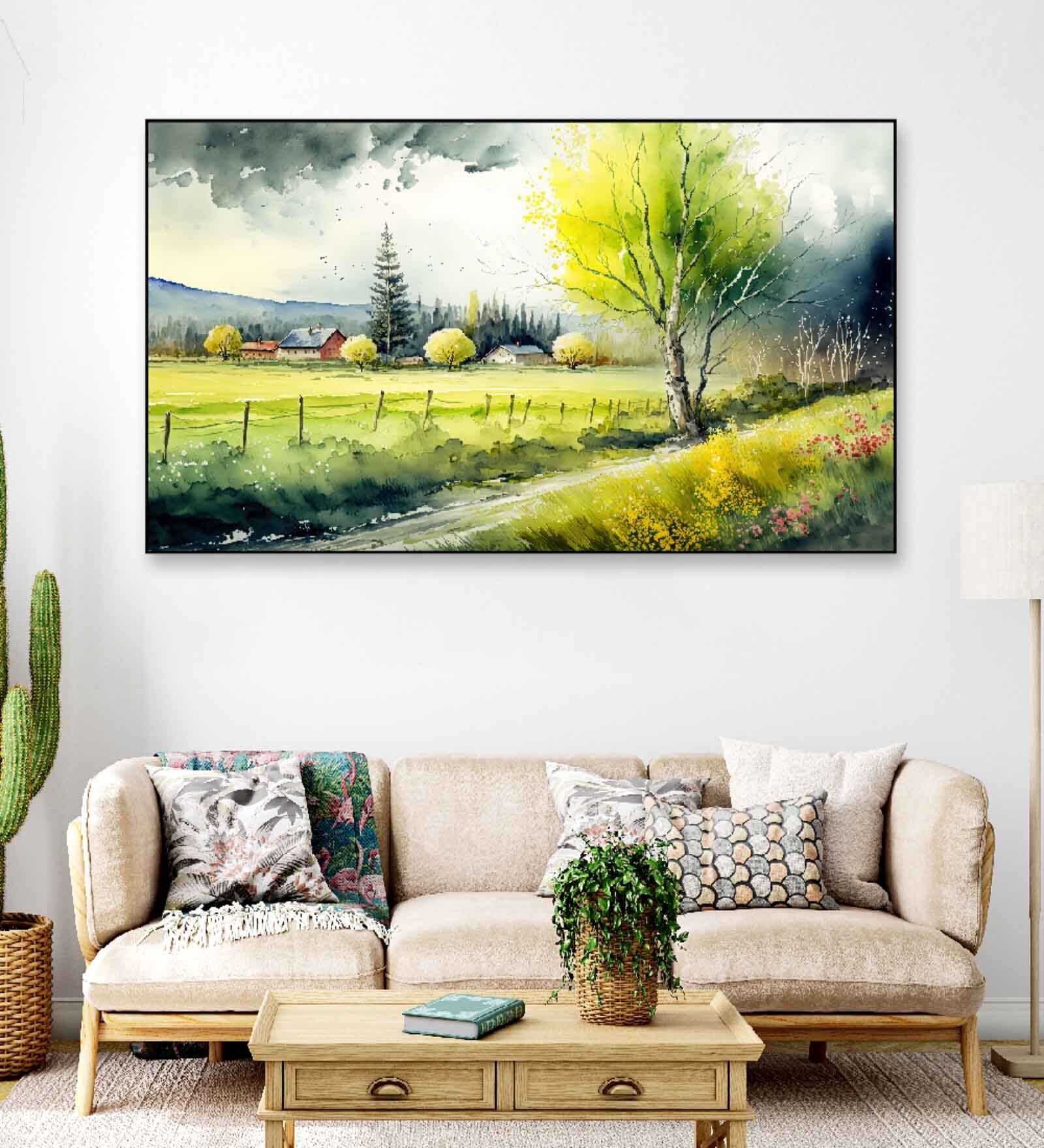 Bloom Spring Green Canvas Art Print