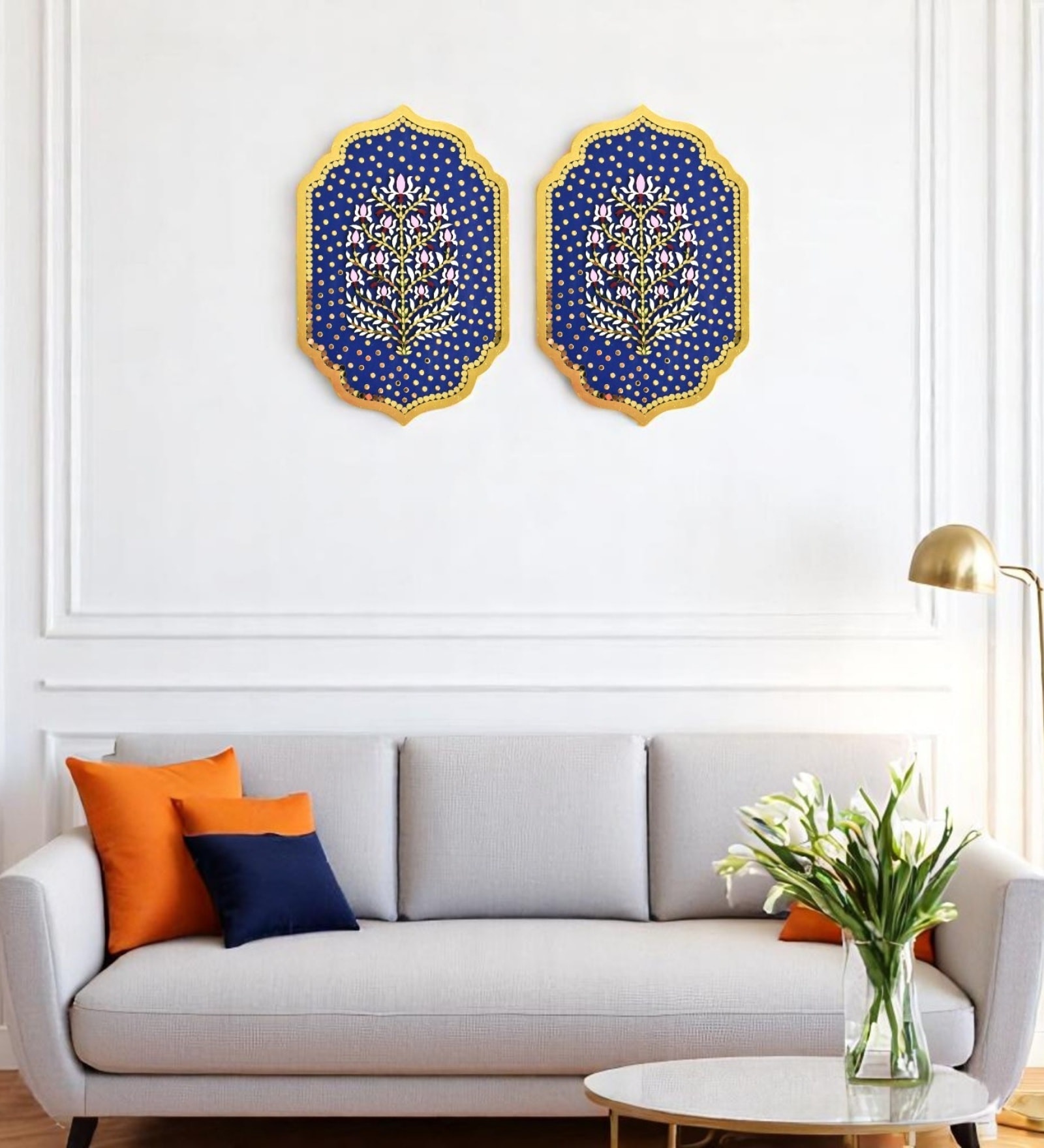 Bloom Wall Art Set of 2 Blue