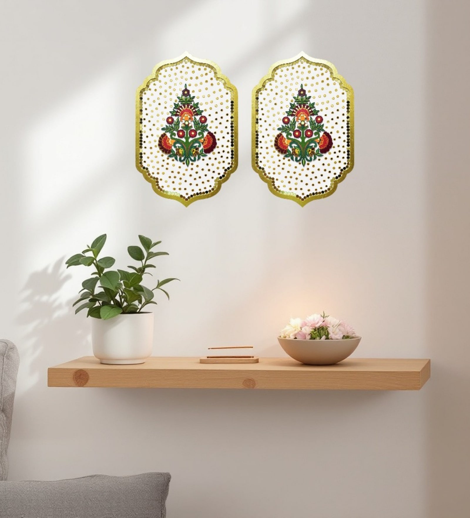 Bloom Wall Art Set of 2 Cream