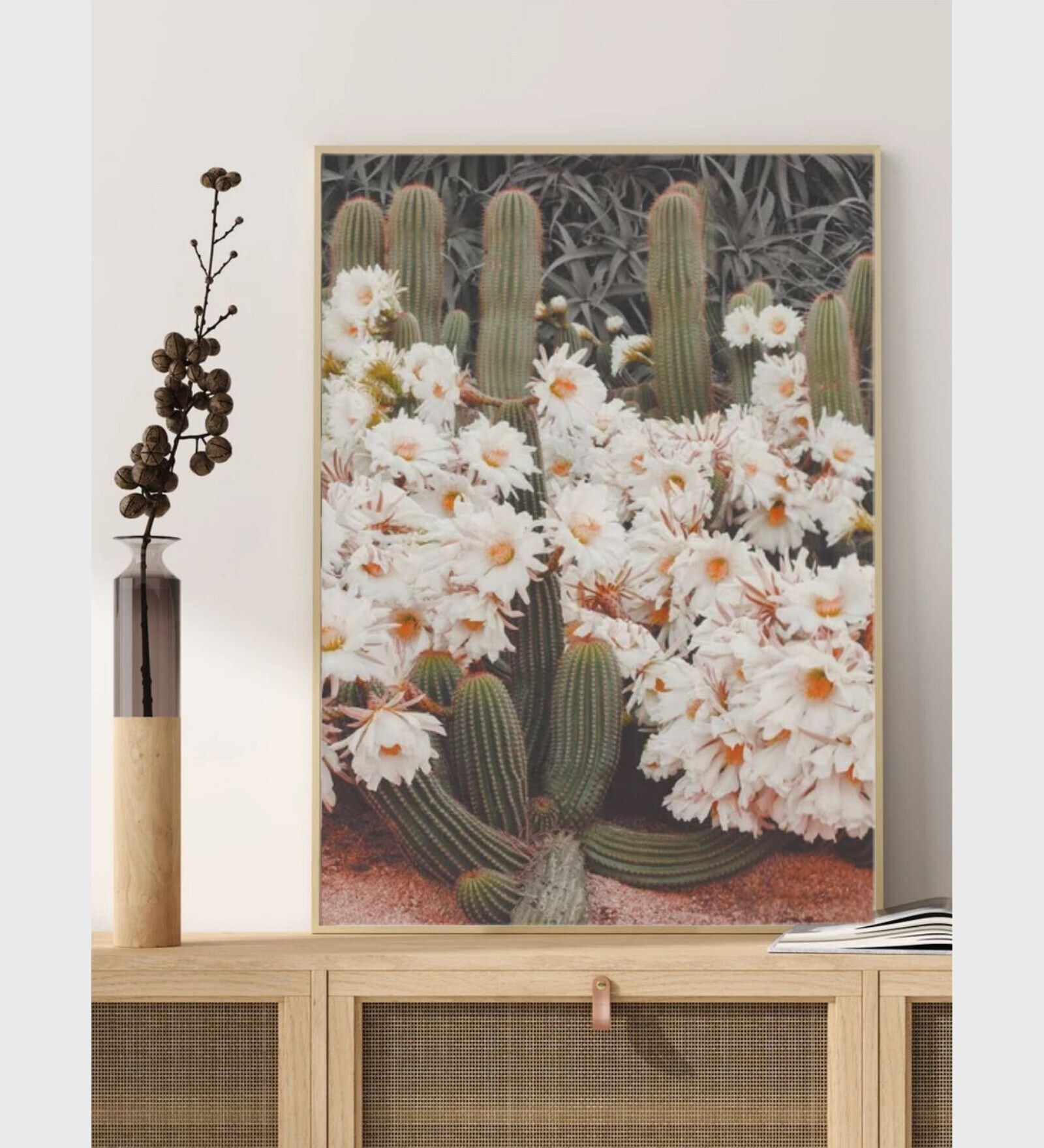Blooming Cacti  boho art