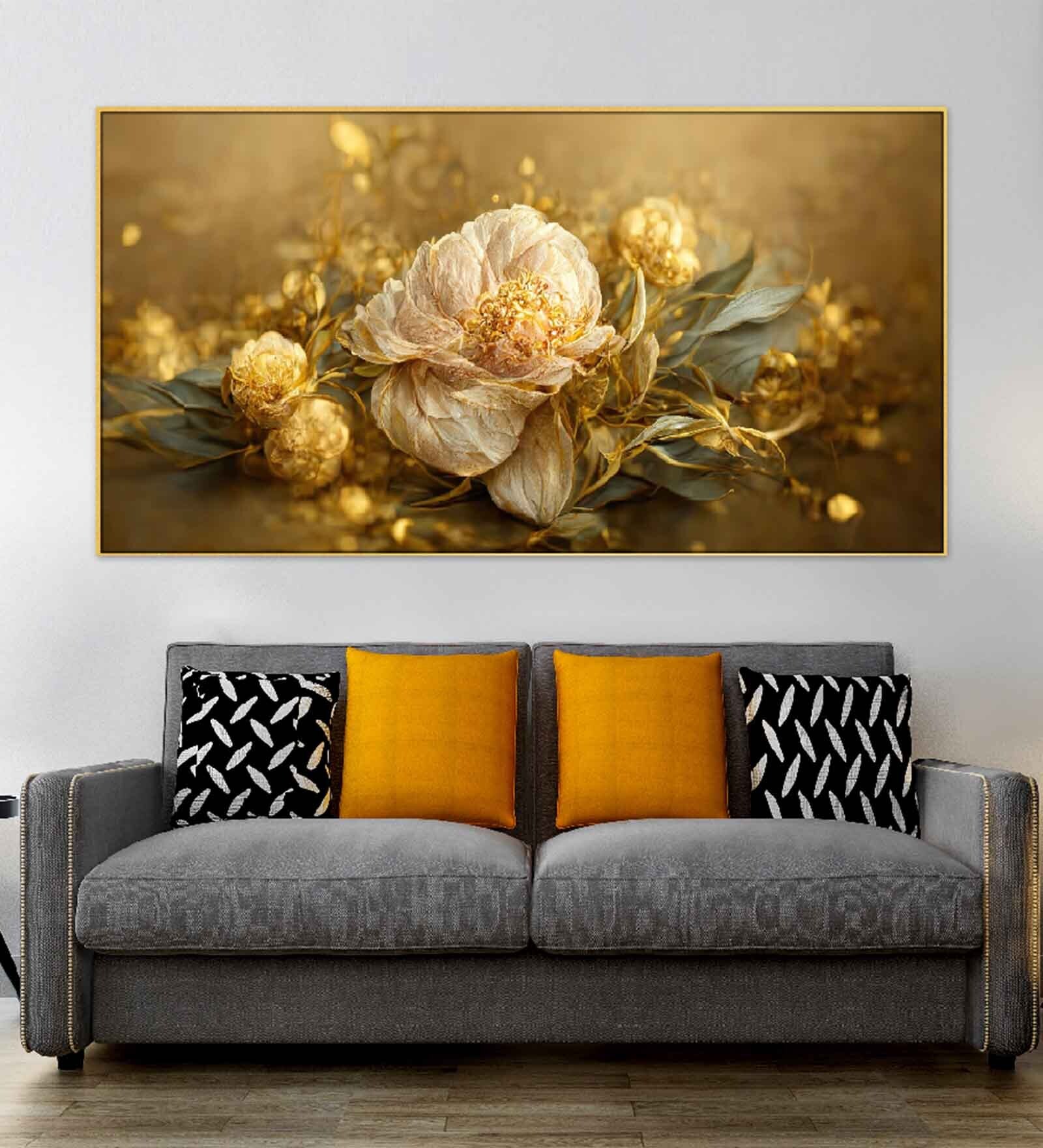 Blooms Of Serenity Multicolour Canvas Art Print