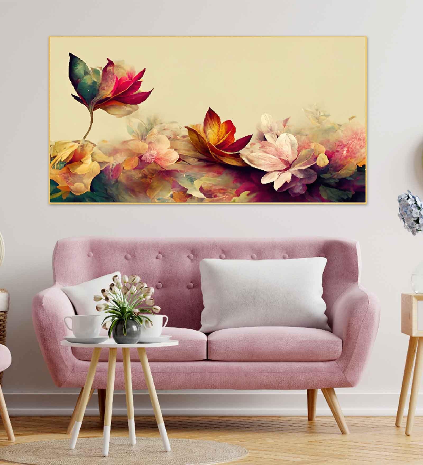 Blossoms In Bloom Multicolour Canvas Art Print