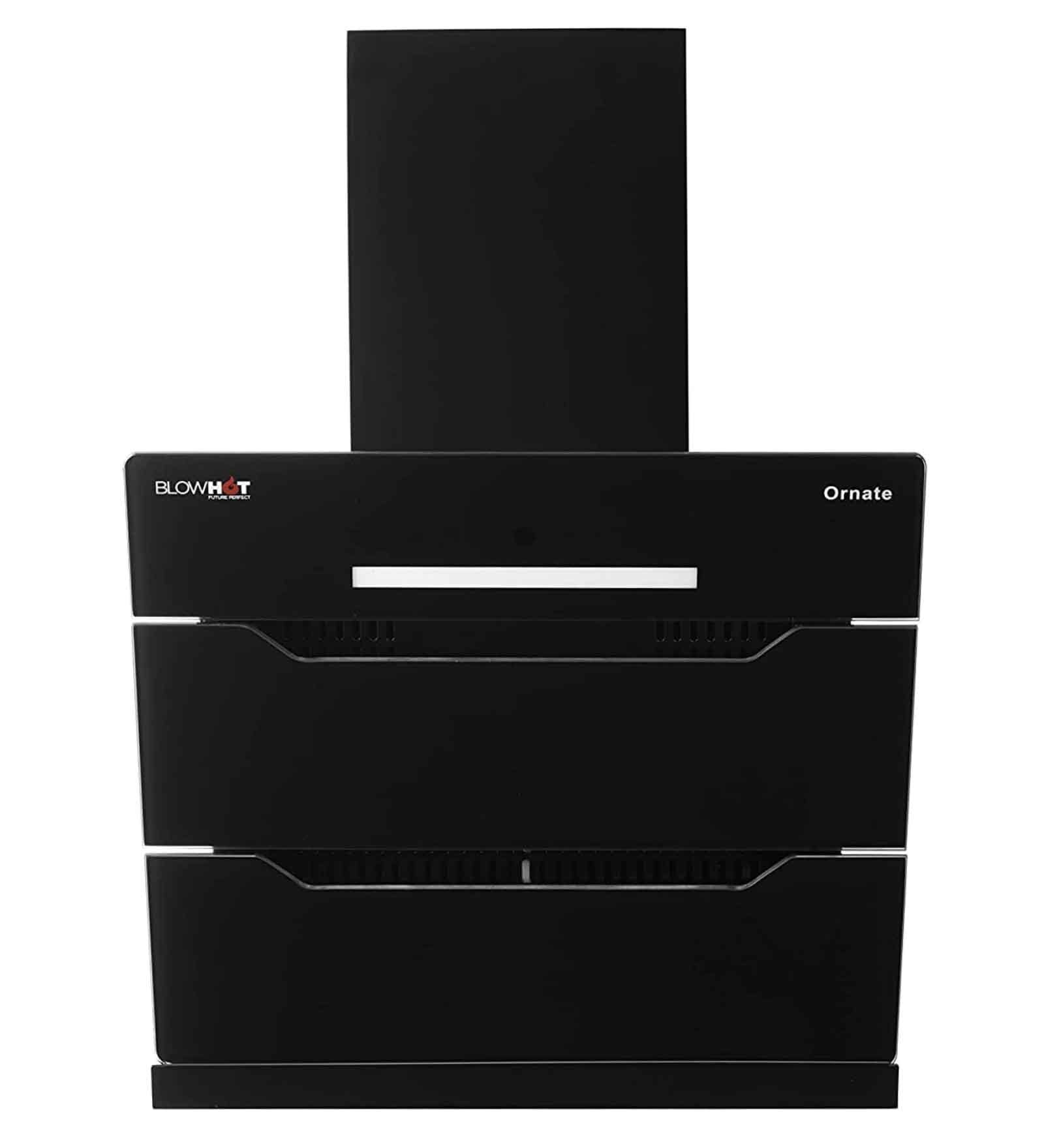 BlowHot 60cm 1300 m3/h Ornate Chimney  (Auto Clean, Filter less, Touch Controls With Led Lights)