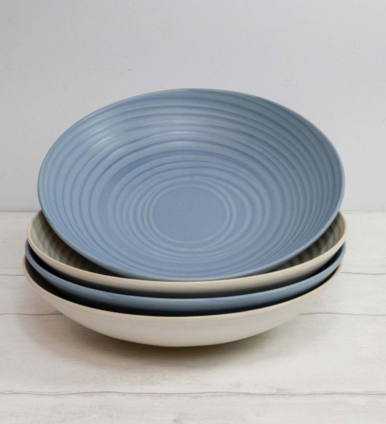 Spired 300ml Blue Stoneware (Set of 4) Serving Bowl