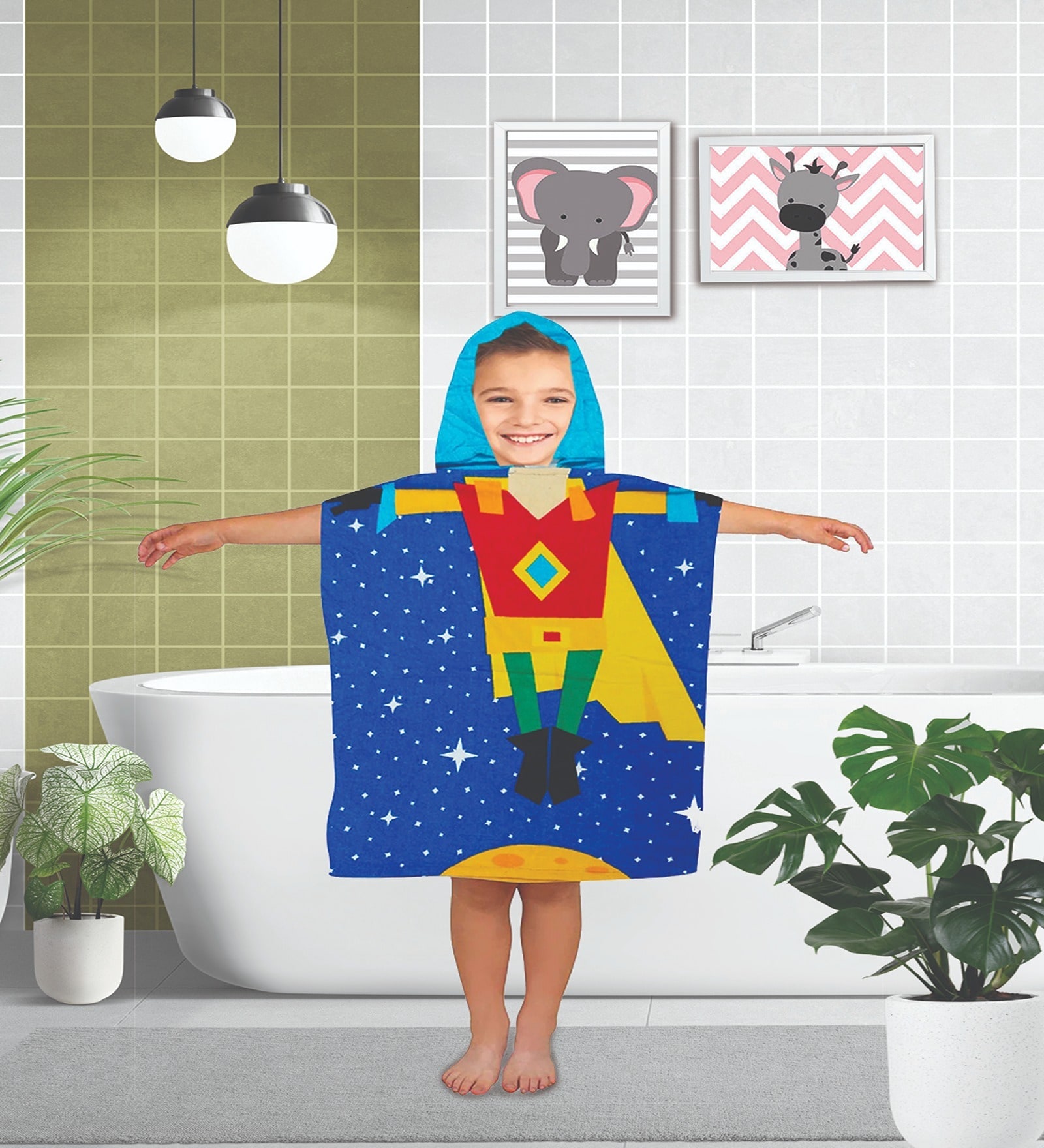 Blue Cotton Kids 220 GSM Bath Towel